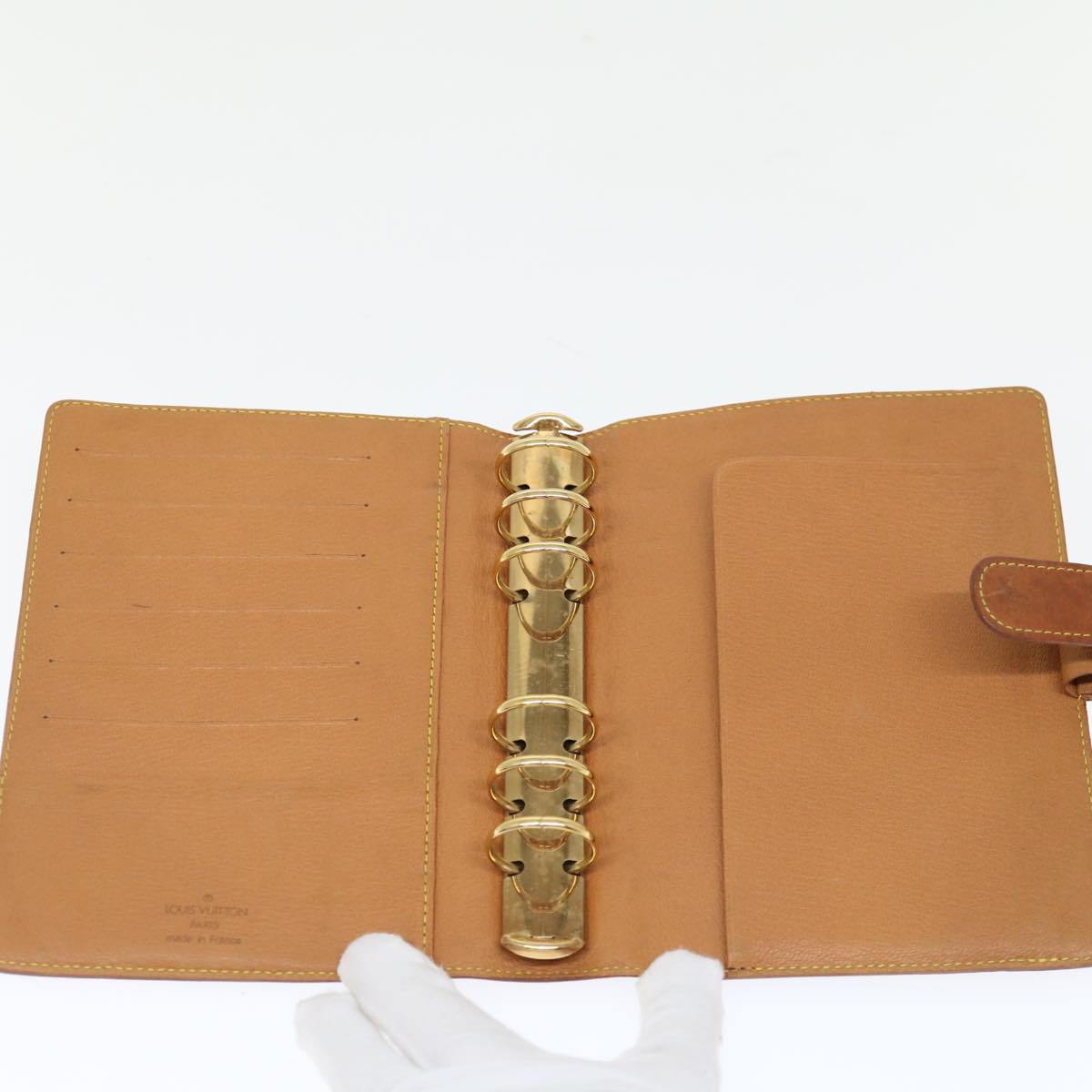 LOUIS VUITTON Nomad leather Agenda MM Day Planner Cover Beige R20473 70910