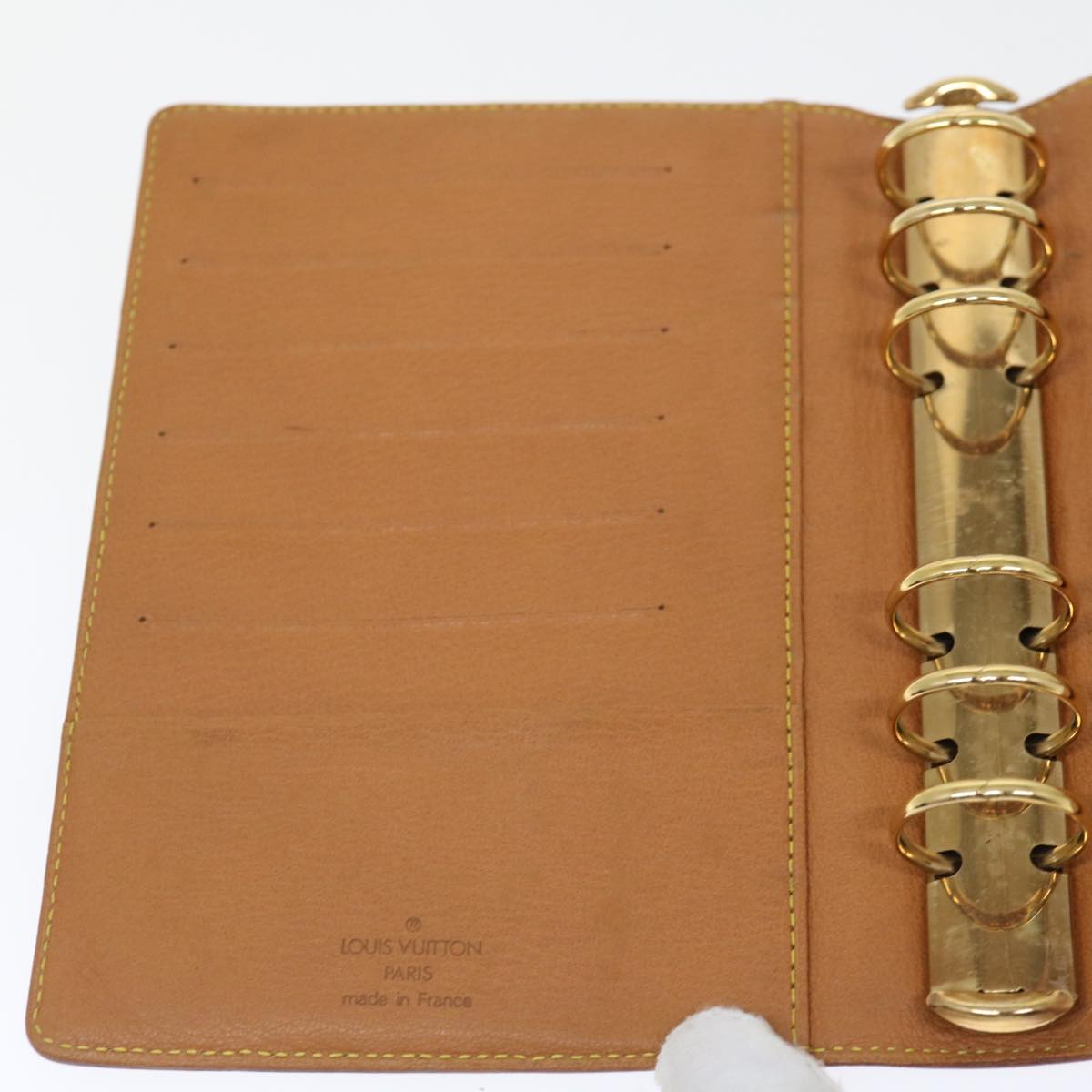 LOUIS VUITTON Nomad leather Agenda MM Day Planner Cover Beige R20473 70910