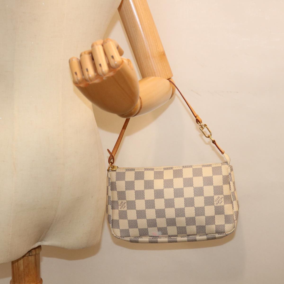 LOUIS VUITTON Damier Azur Pochette Accessoires Pouch N51986 LV 70913