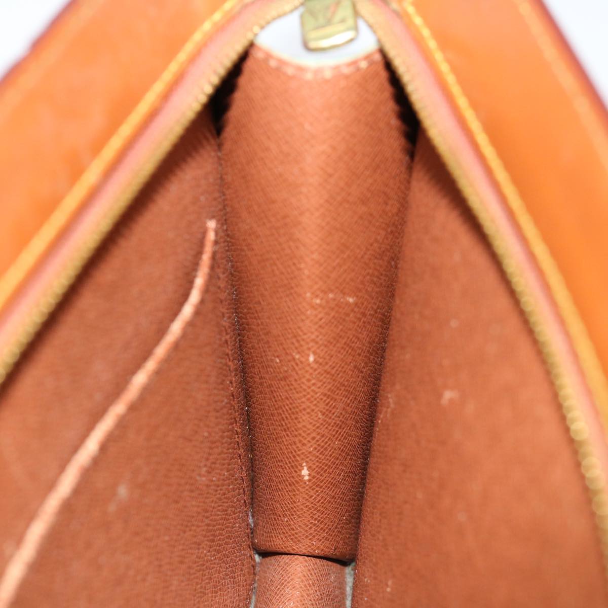 LOUIS VUITTON Epi Pochette Homme Clutch Bag Brown Zipang gold M52528 70921