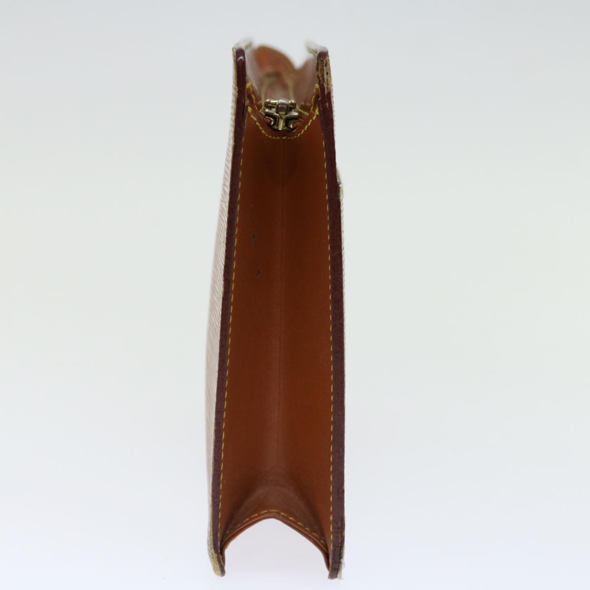LOUIS VUITTON Epi Pochette Homme Clutch Bag Brown Zipang gold M52528 70921