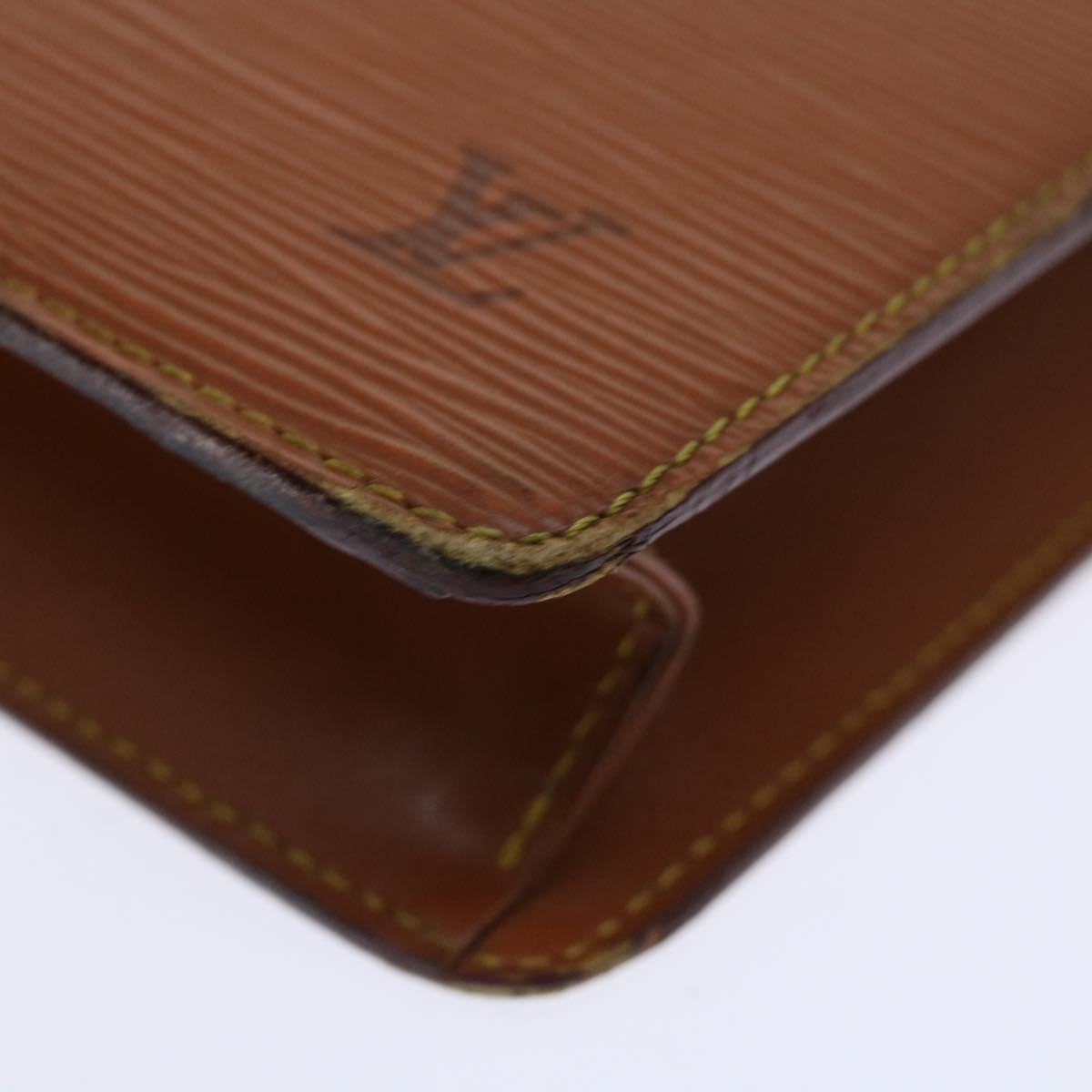 LOUIS VUITTON Epi Pochette Homme Clutch Bag Brown Zipang gold M52528 70921