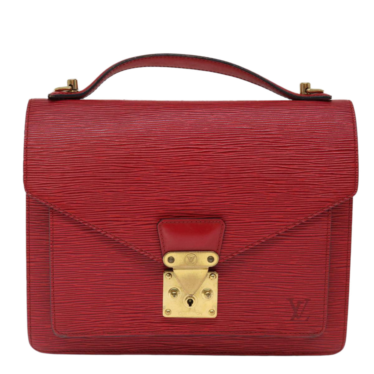LOUIS VUITTON Epi Monceau 28 Hand Bag Red M40783 LV 70927