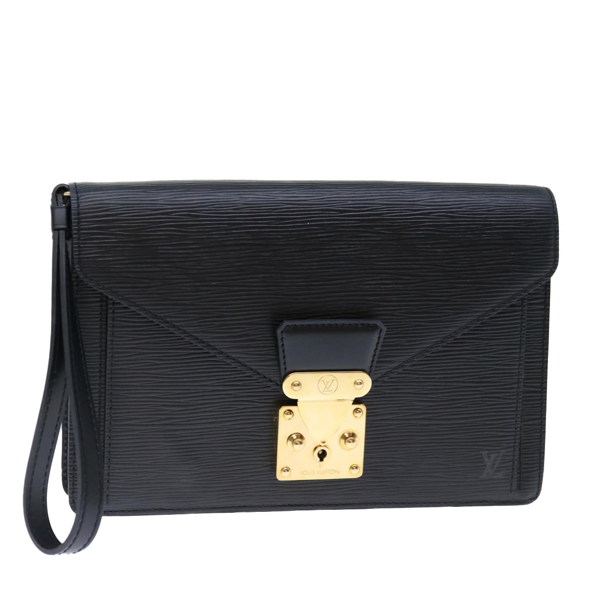 LOUIS VUITTON Epi Serie Dragonne Hand Bag Black M52612 LV 70928
