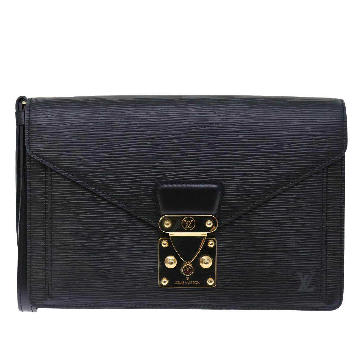 LOUIS VUITTON Epi Serie Dragonne Hand Bag Black M52612 LV 70928