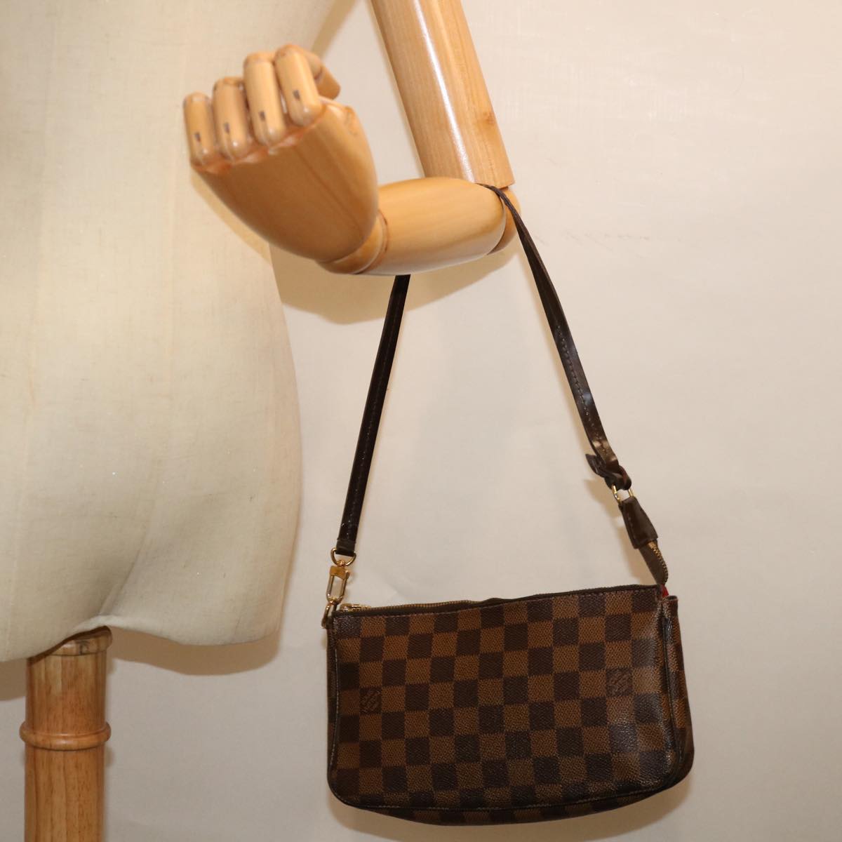 LOUIS VUITTON Damier Ebene Pochette Accessoires Pouch N41206 LV 70932