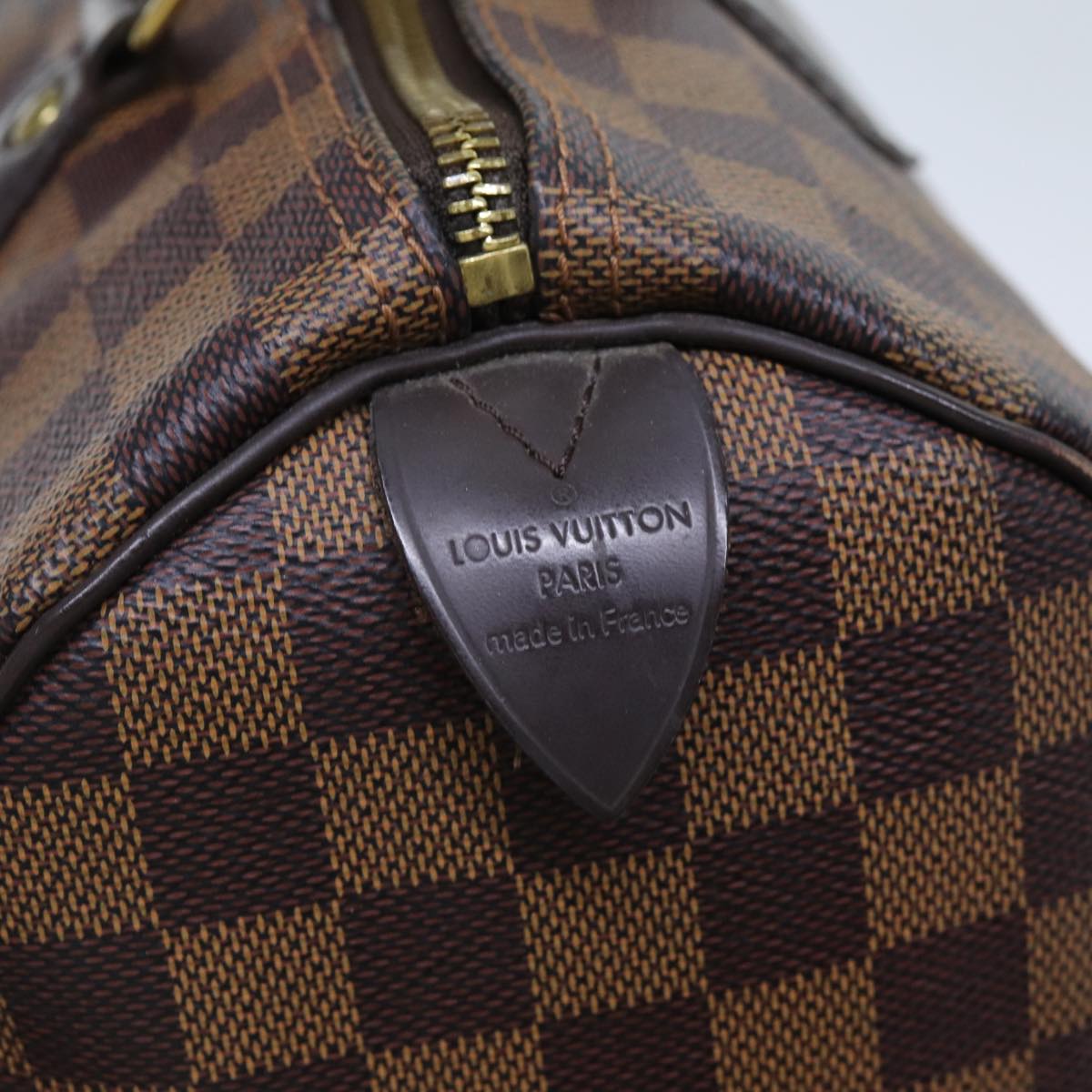 LOUIS VUITTON Damier Ebene Speedy 30 Hand Bag N41364 LV 70961