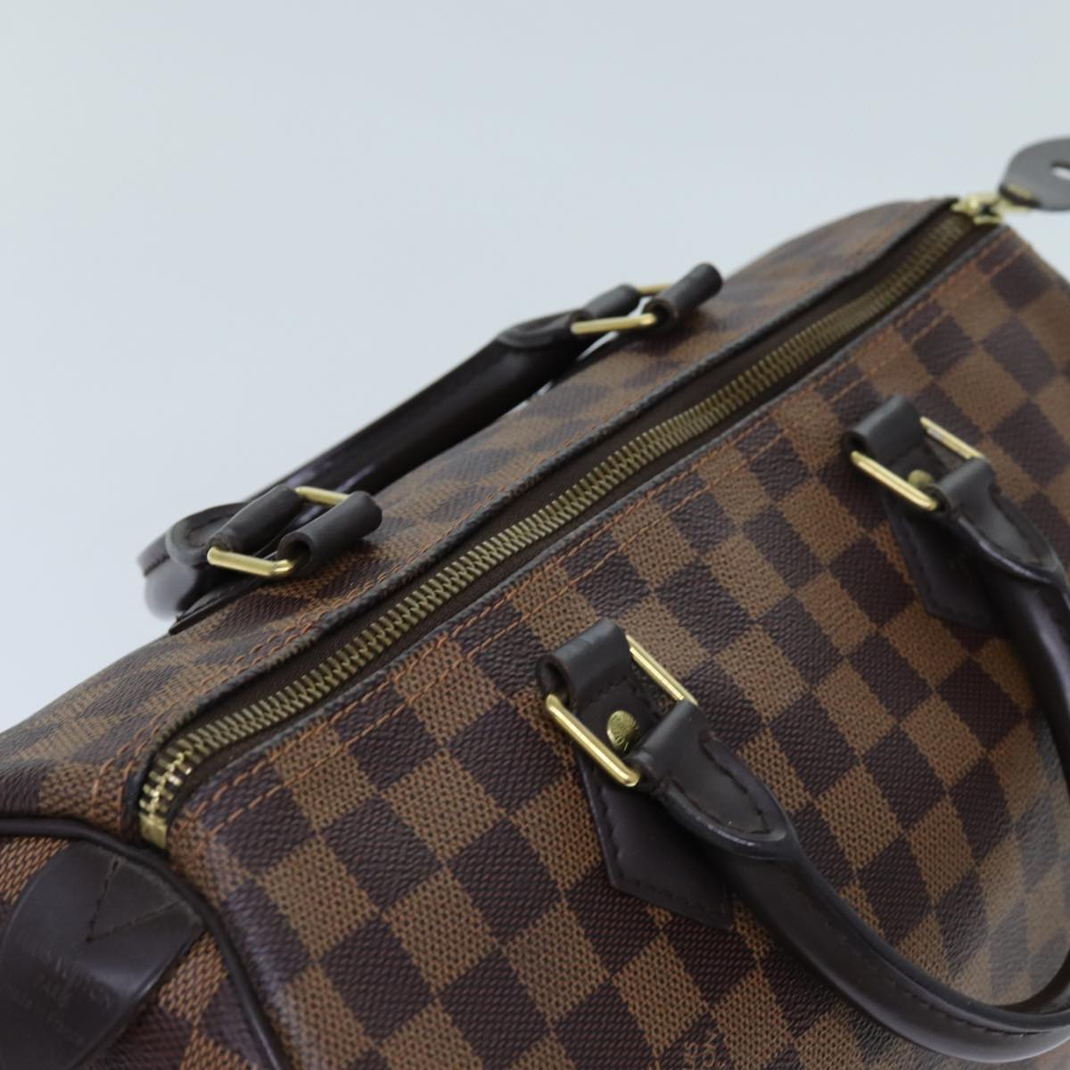 LOUIS VUITTON Damier Ebene Speedy 30 Hand Bag N41364 LV 70961