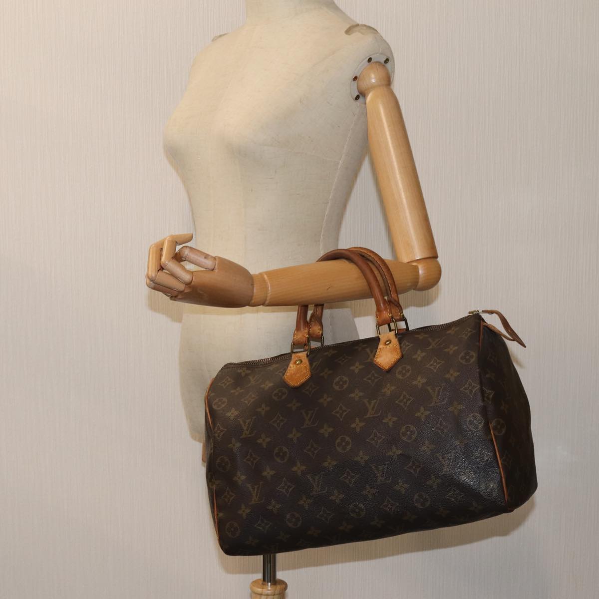 LOUIS VUITTON Monogram Speedy 35 Hand Bag M41524 LV 70969
