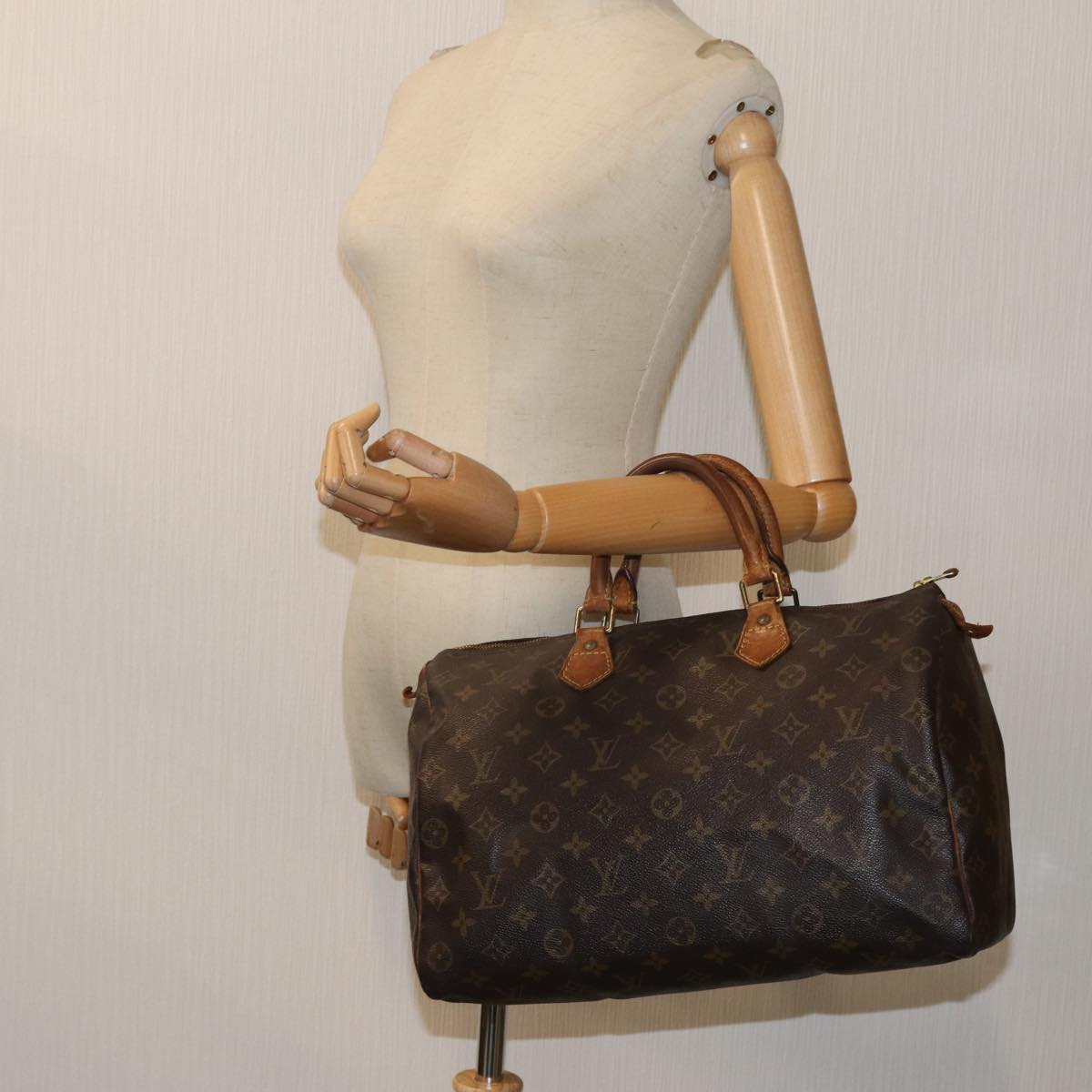 LOUIS VUITTON Monogram Speedy 35 Hand Bag M41524 LV 70970