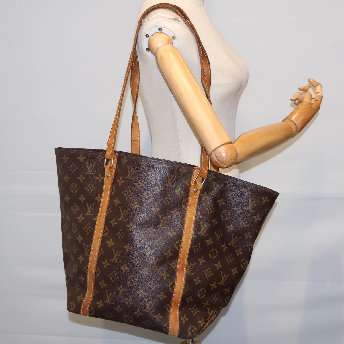 LOUIS VUITTON Monogram Sac Shopping Tote Bag M51108 LV 70978
