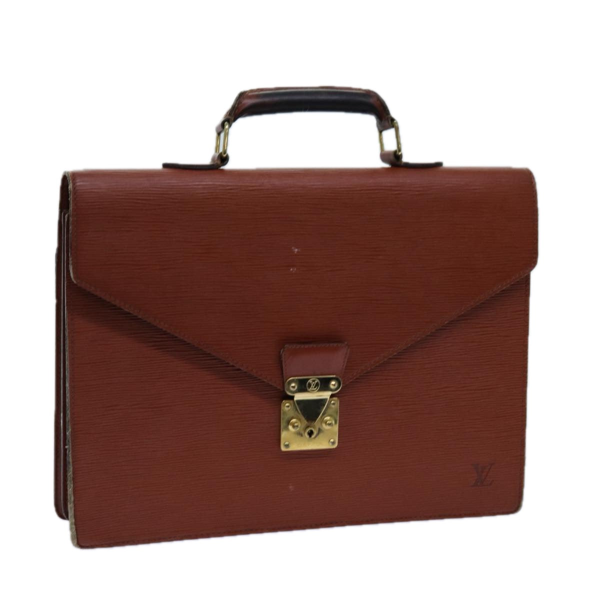 LOUIS VUITTON Epi Serviette Conseiller Briefcase Brown M54423 LV 70980