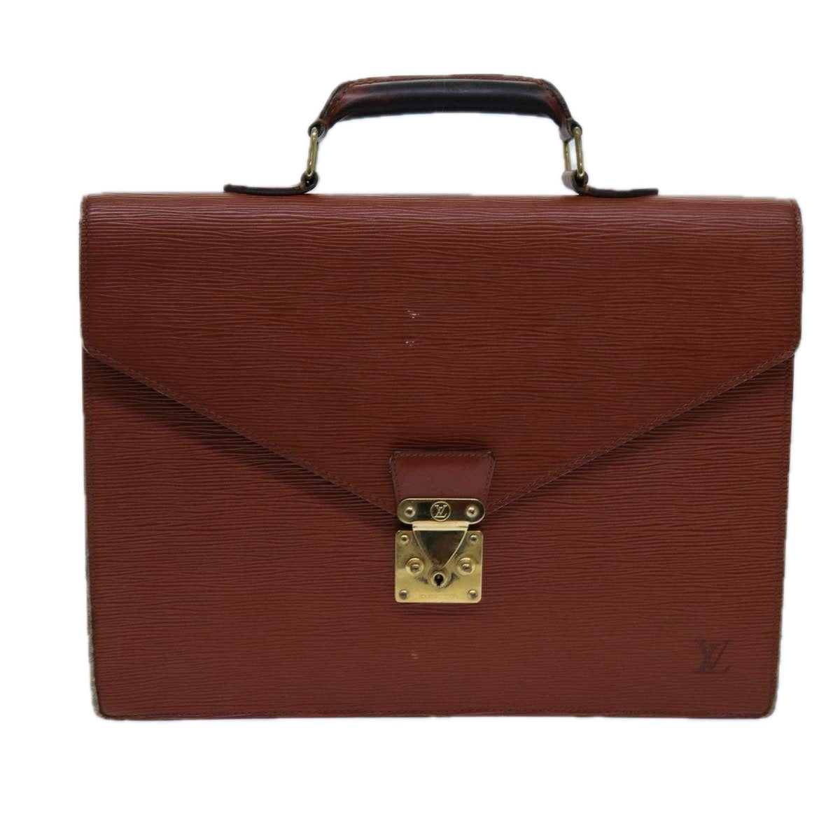 LOUIS VUITTON Epi Serviette Conseiller Briefcase Brown M54423 LV 70980