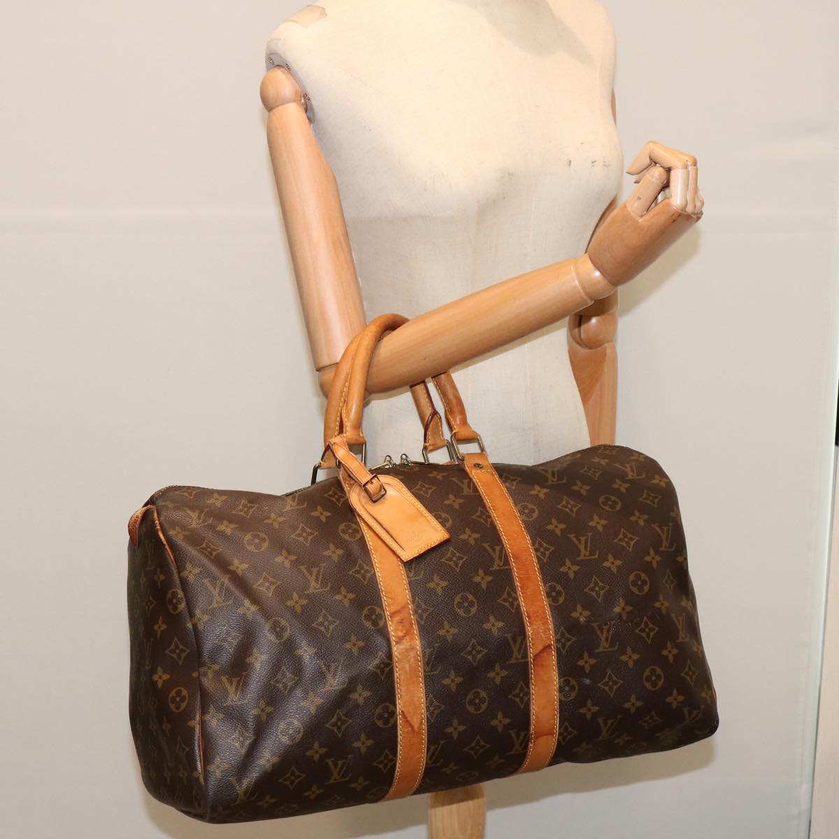 LOUIS VUITTON Monogram Keepall 45 Boston Bag M41428 LV 70985
