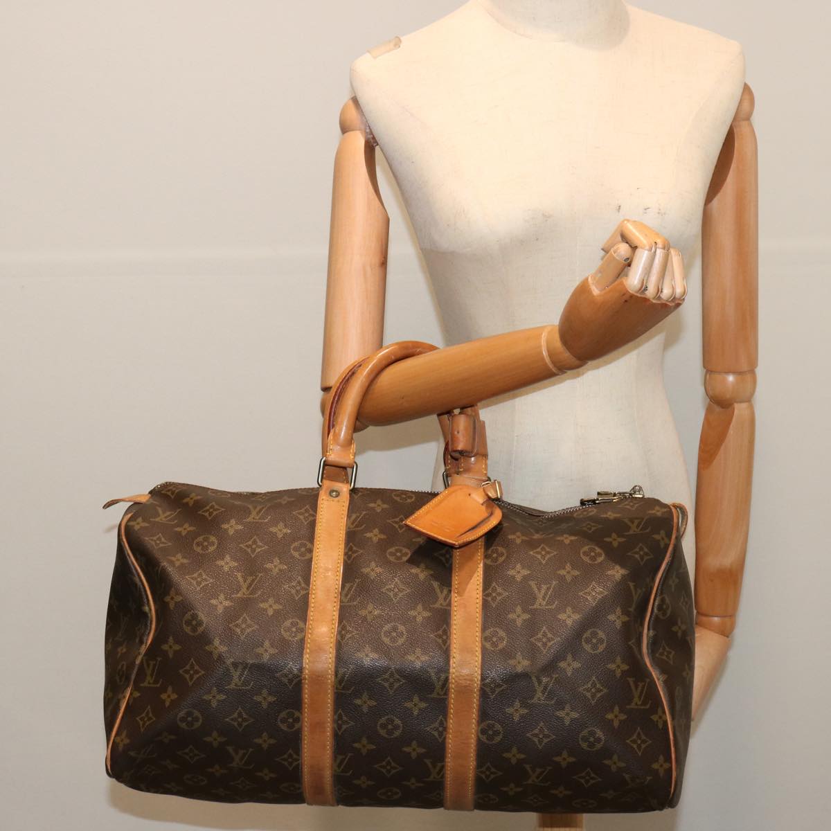 LOUIS VUITTON Monogram Keepall 45 Boston Bag M41428 LV 70986