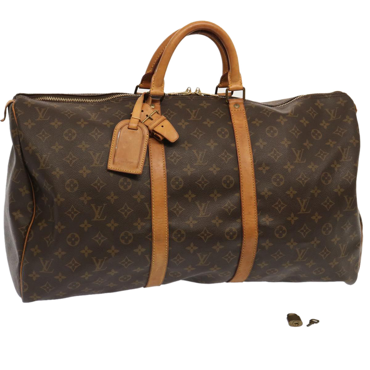 LOUIS VUITTON Monogram Keepall 55 Boston Bag M41424 LV 70992