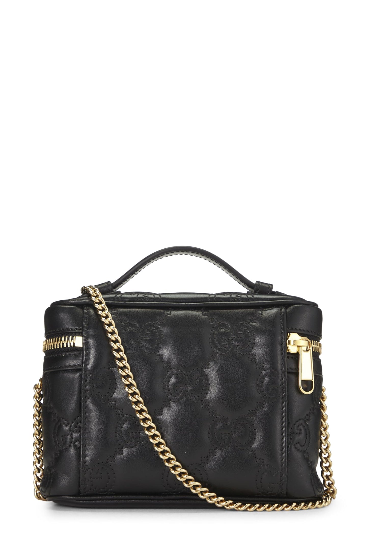 Gucci,  Black Guccissma Marmont Handle Bag Mini, Black