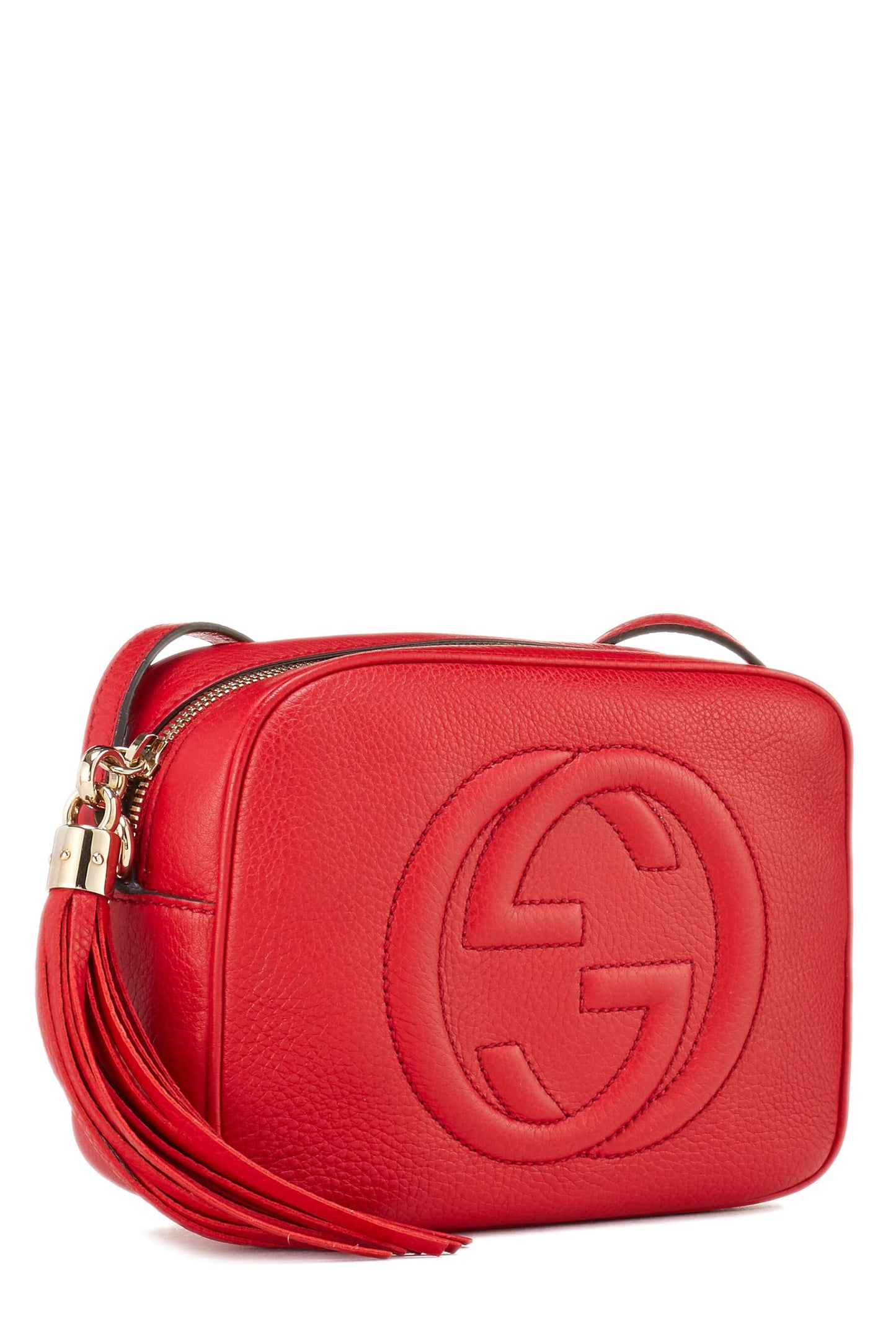 Gucci,  Red Grained Leather Soho Disco, Red
