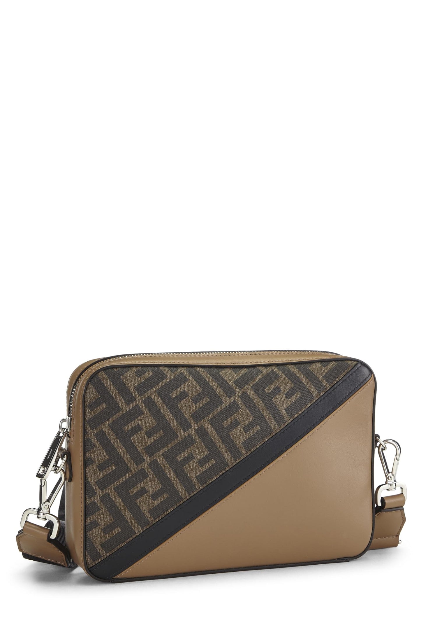 Fendi,  Brown Zucca Coated Canvas Camera Bag Medium, Brown