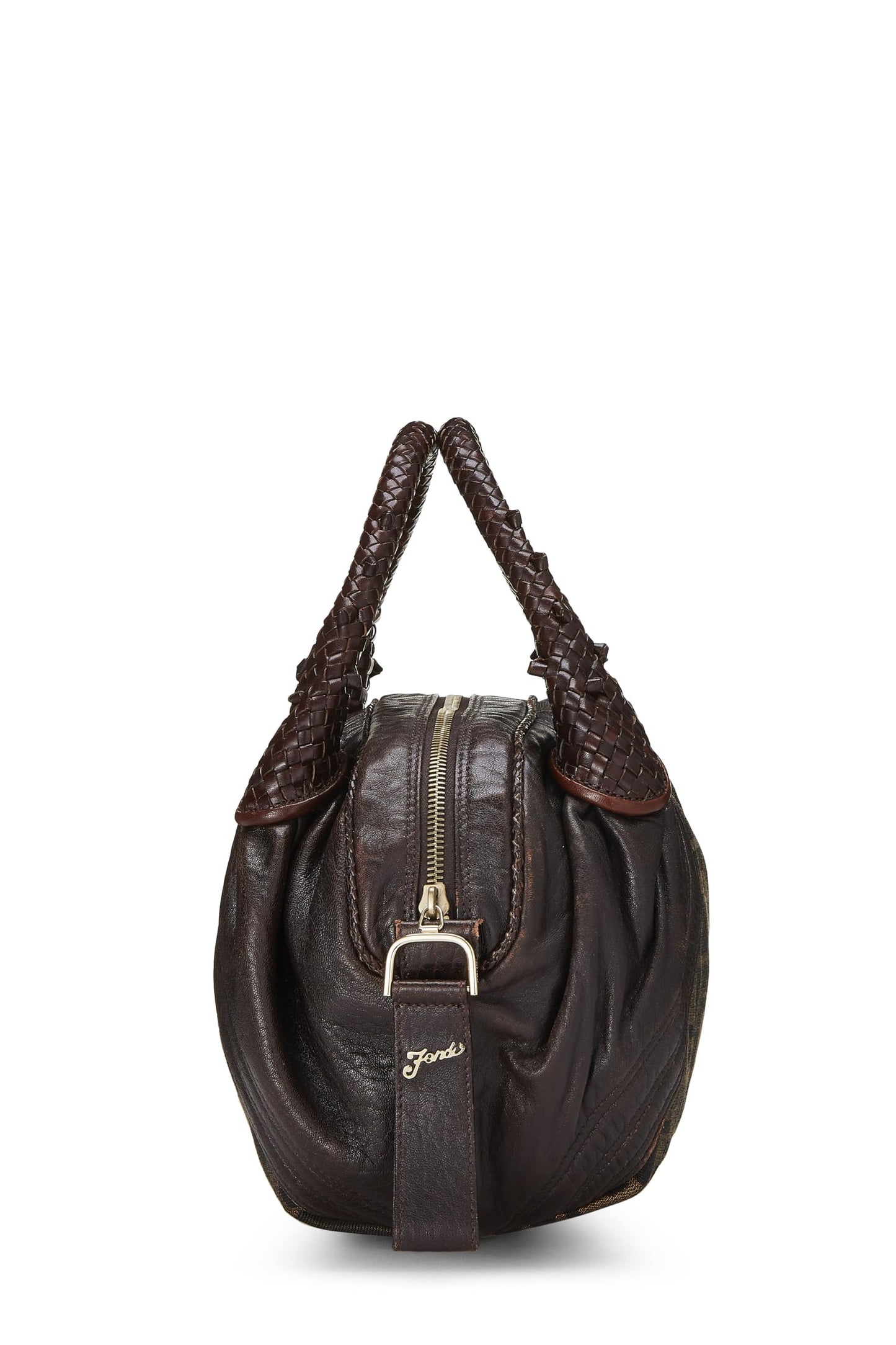 Fendi,  Brown Zucca Canvas & Leather Baby Spy, Brown