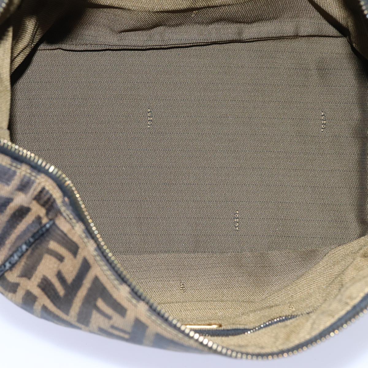 FENDI Zucca Canvas Vanity Hand Bag Brown 71012
