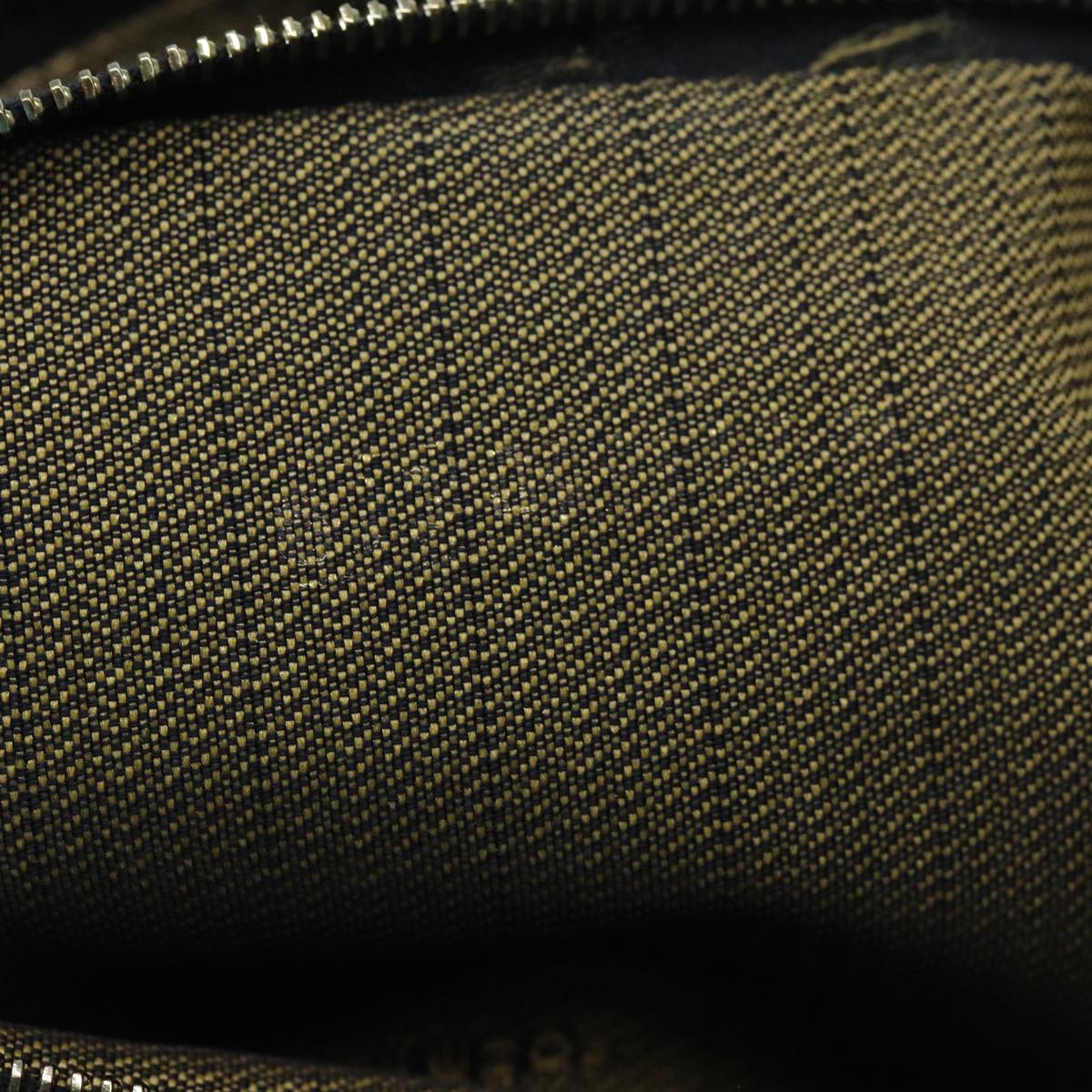 FENDI Zucca Canvas Vanity Hand Bag Brown 71012