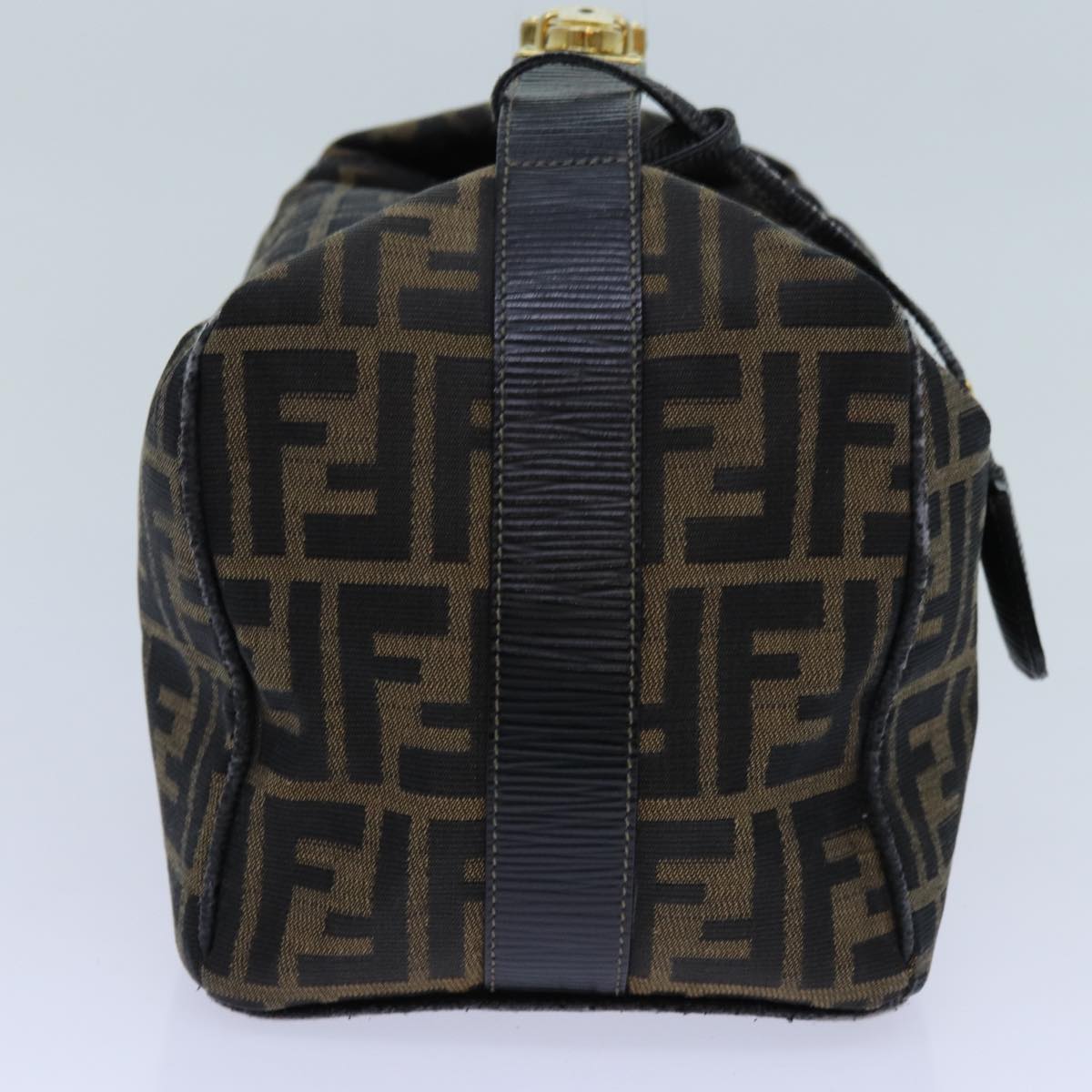 FENDI Zucca Canvas Vanity Hand Bag Brown 71012