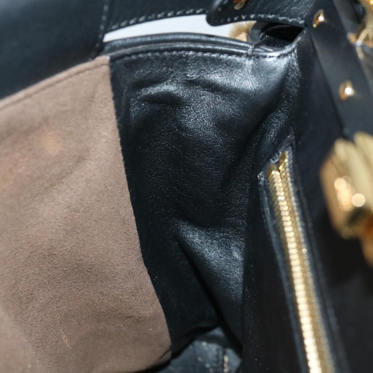 FENDI Zucca Canvas Peek A Boo Hand Bag 2way Brown Black 71035A