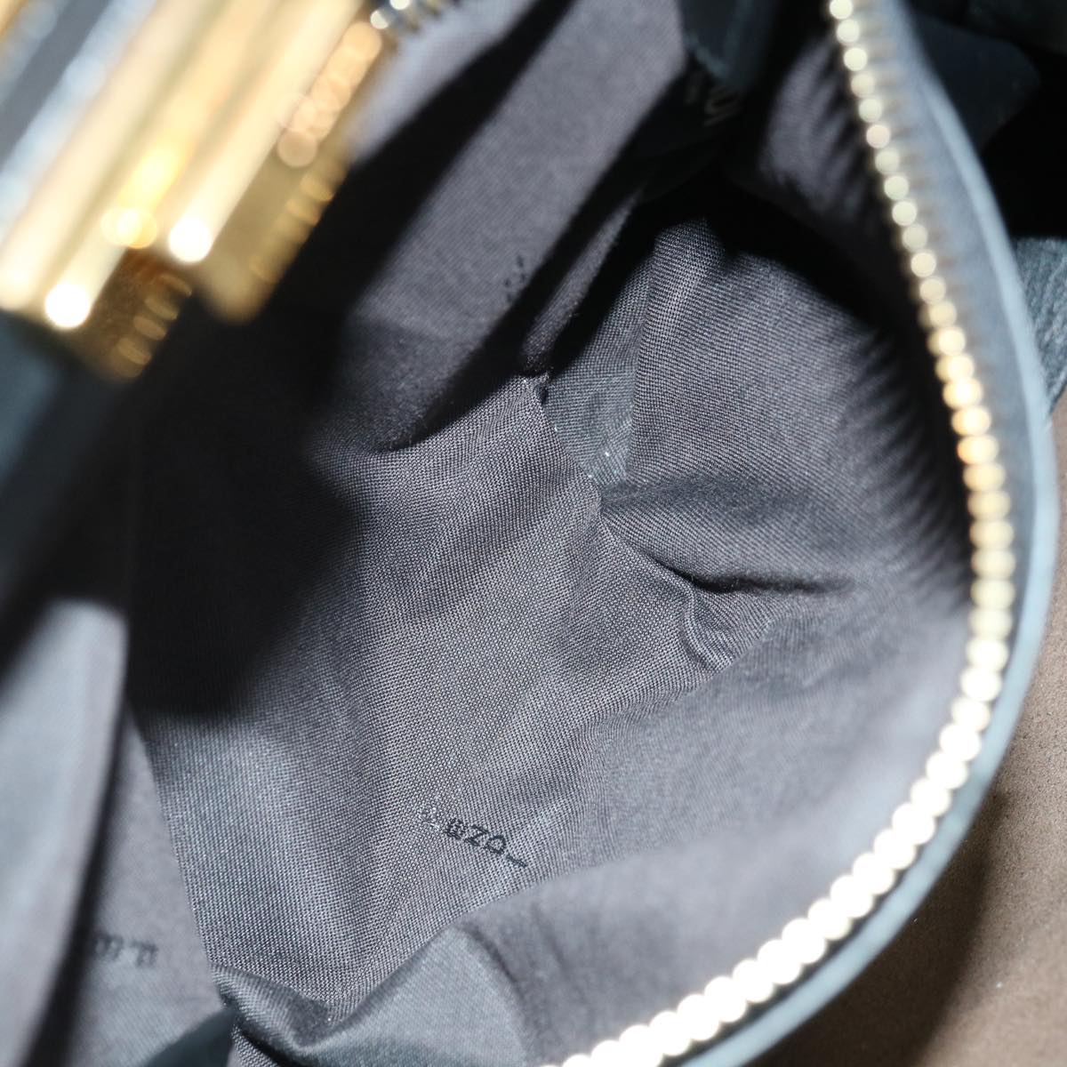 FENDI Zucca Canvas Peek A Boo Hand Bag 2way Brown Black 71035A