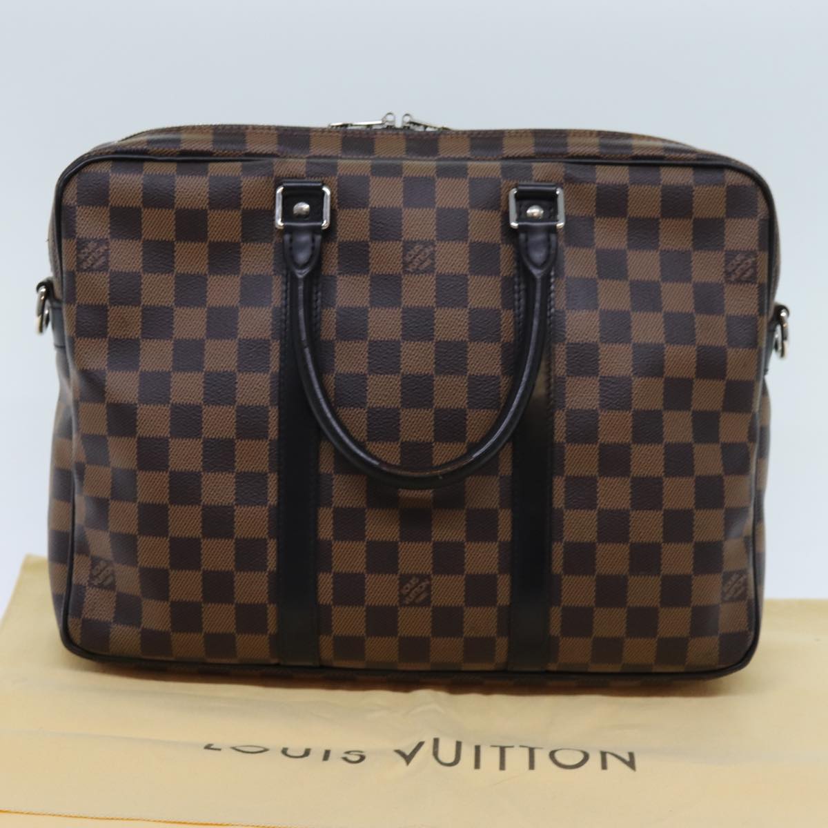 LOUIS VUITTON Damier Ebene Porte Documents Voyage PM Bag 2way N41466 71037
