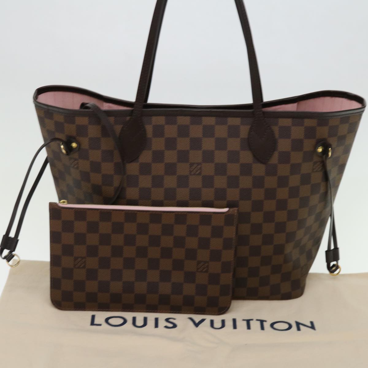 LOUIS VUITTON Damier Ebene Neverfull MM Tote Bag N51105 LV 71038A