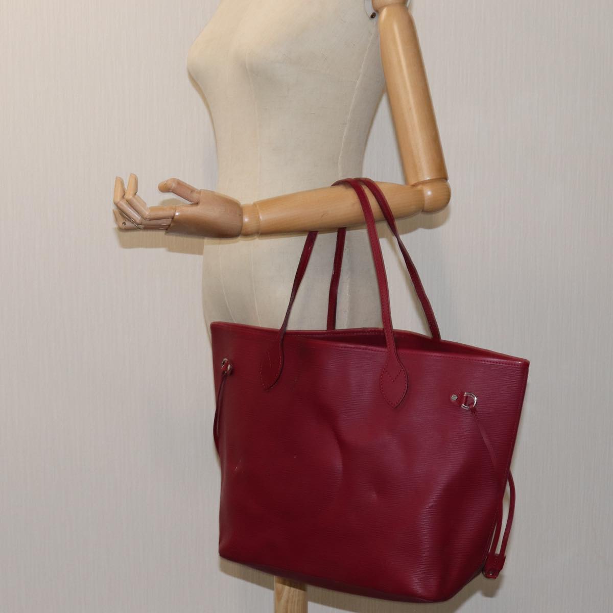 LOUIS VUITTON Epi Neverfull MM Tote Bag Fuchsia M40882 LV 71039