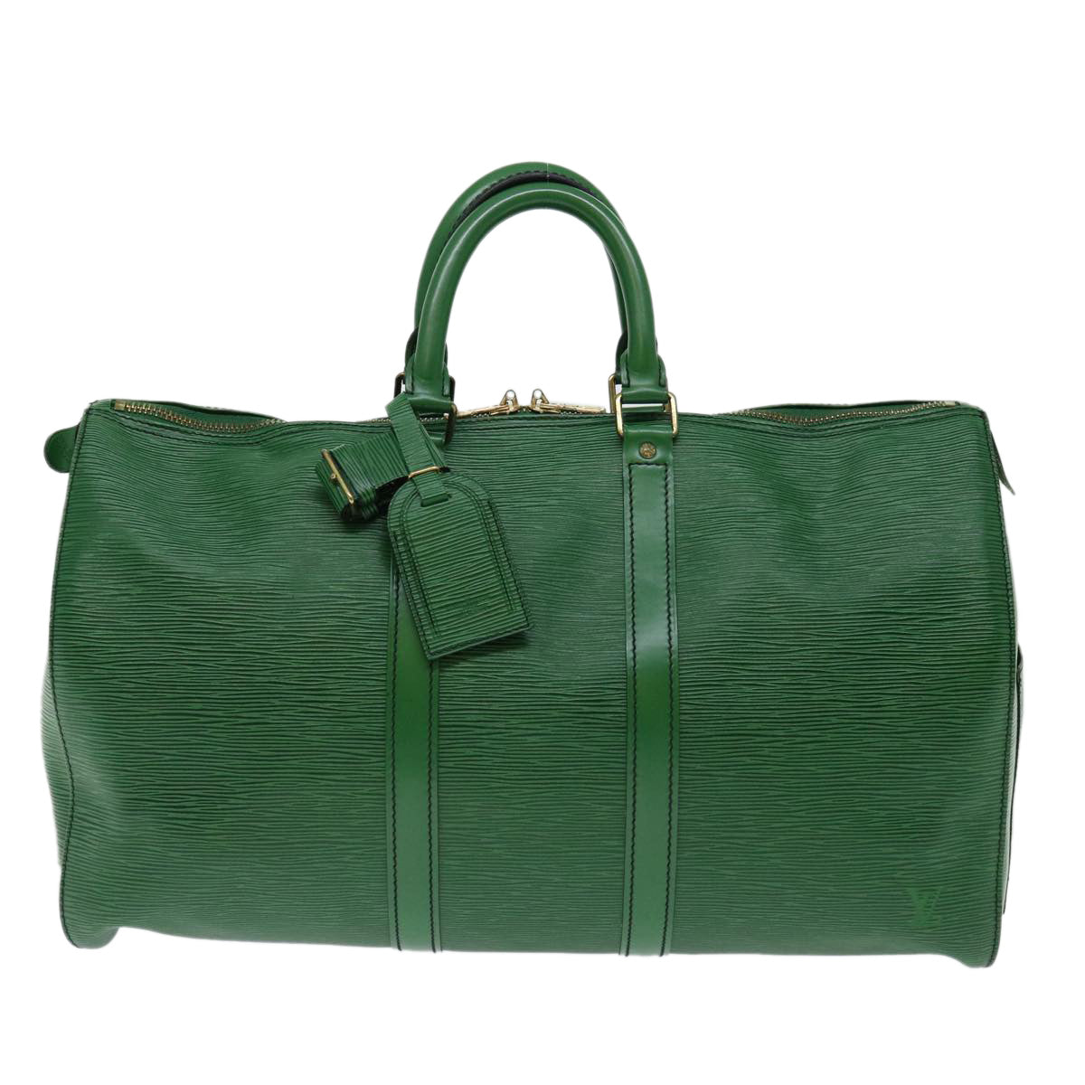 LOUIS VUITTON Epi Keepall 45 Boston Bag Green M42974 LV 71041