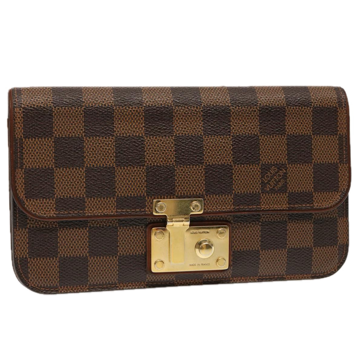 LOUIS VUITTON Damier Ebene Portefeuille Ascot Long Wallet N63171 LV 71056