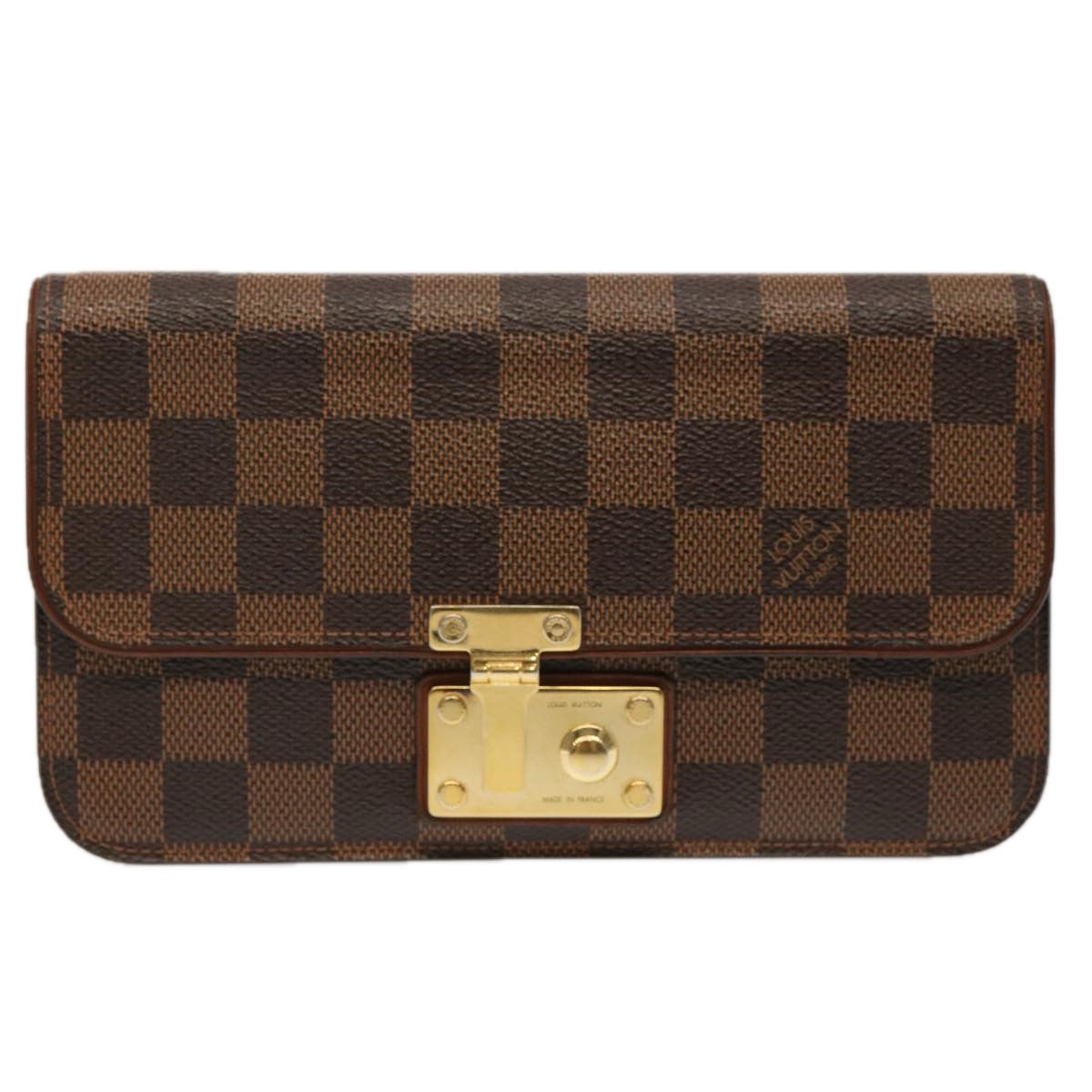 LOUIS VUITTON Damier Ebene Portefeuille Ascot Long Wallet N63171 LV 71056