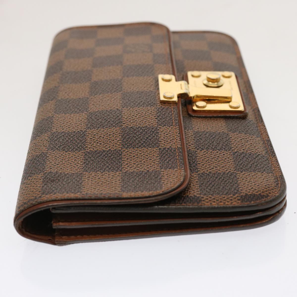 LOUIS VUITTON Damier Ebene Portefeuille Ascot Long Wallet N63171 LV 71056