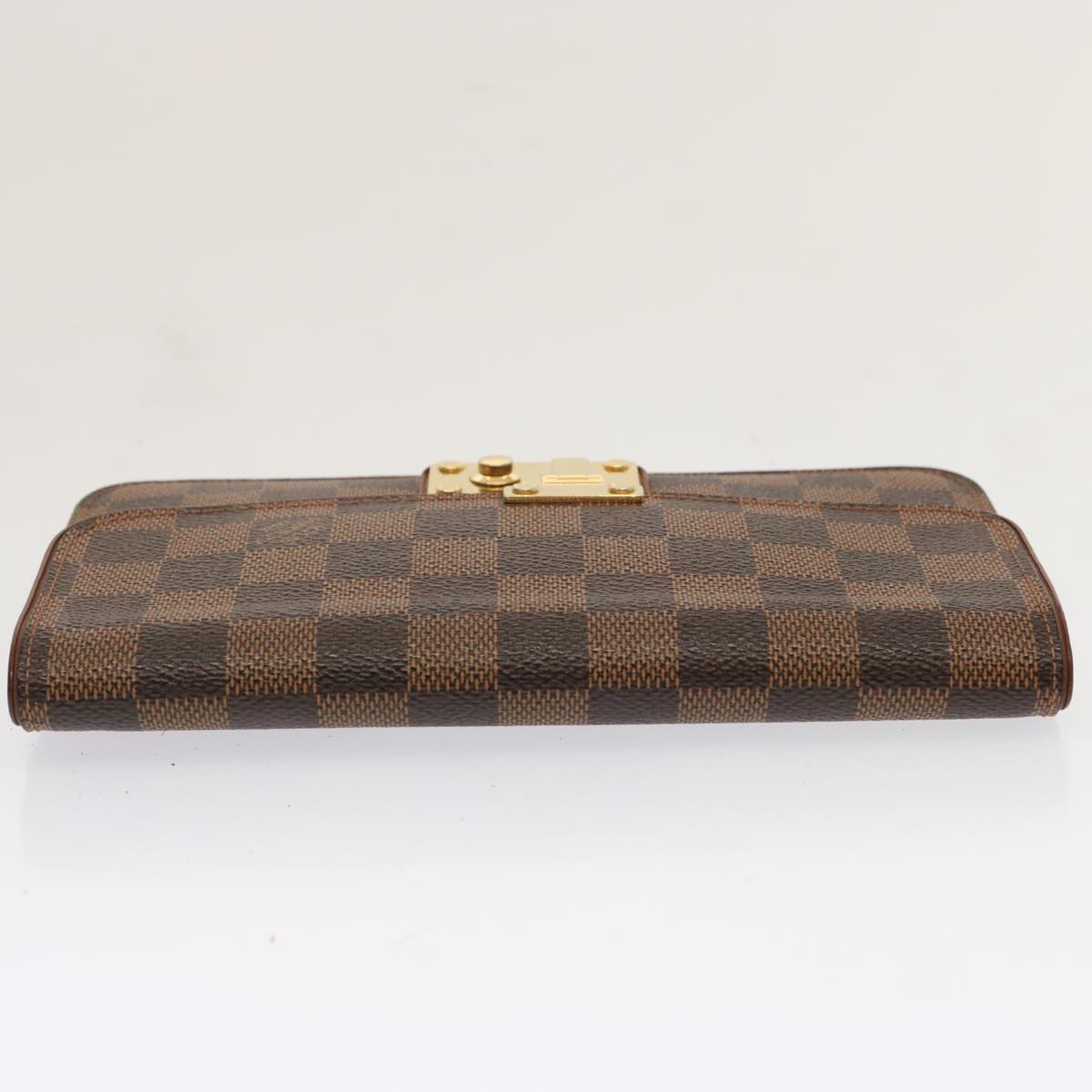 LOUIS VUITTON Damier Ebene Portefeuille Ascot Long Wallet N63171 LV 71056
