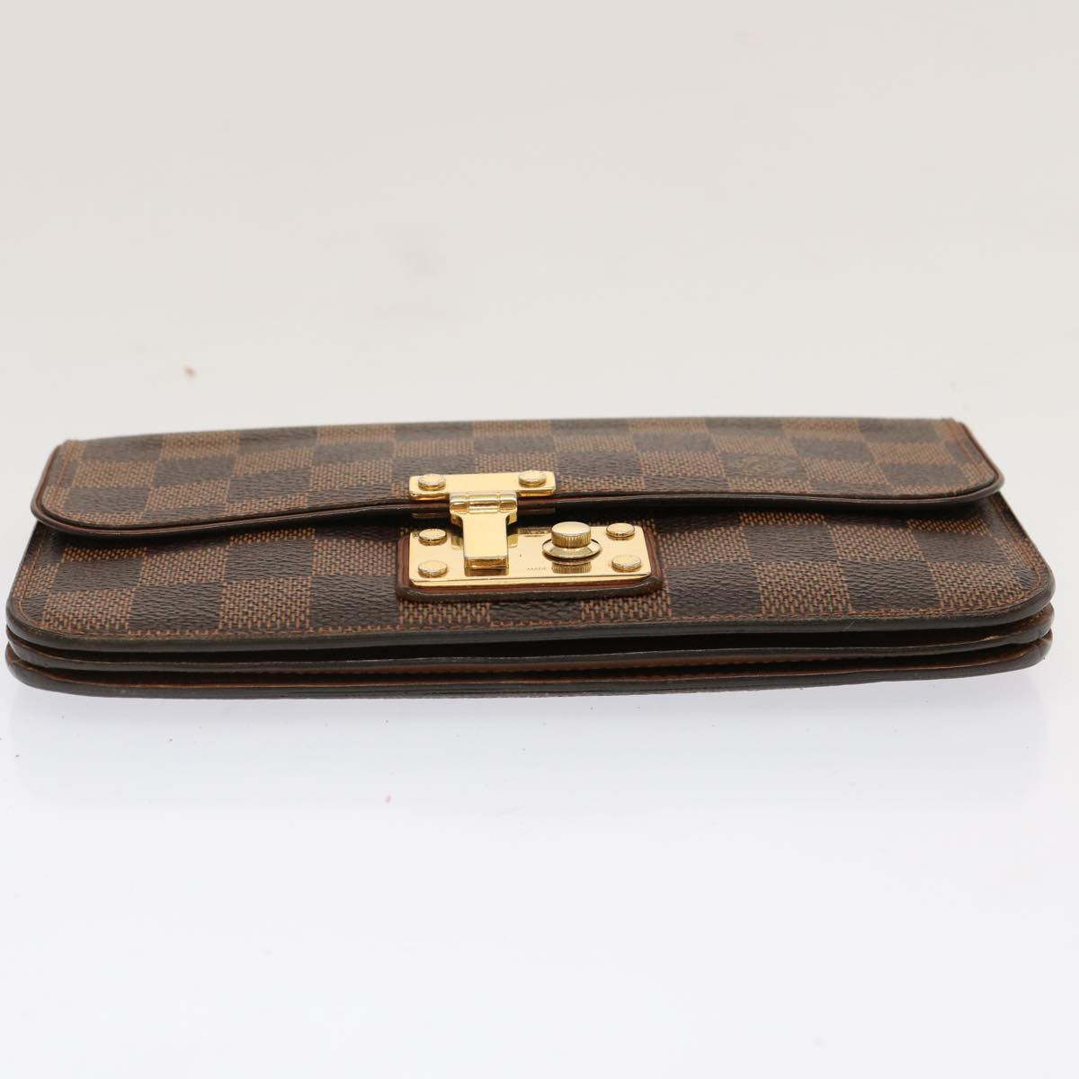 LOUIS VUITTON Damier Ebene Portefeuille Ascot Long Wallet N63171 LV 71056