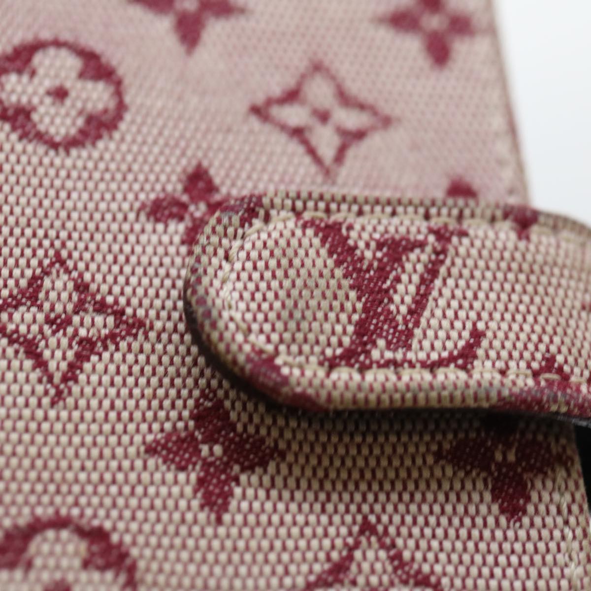 LOUIS VUITTON Monogram Mini Agenda PM Day Planner Cover Red R20912 LV 71058
