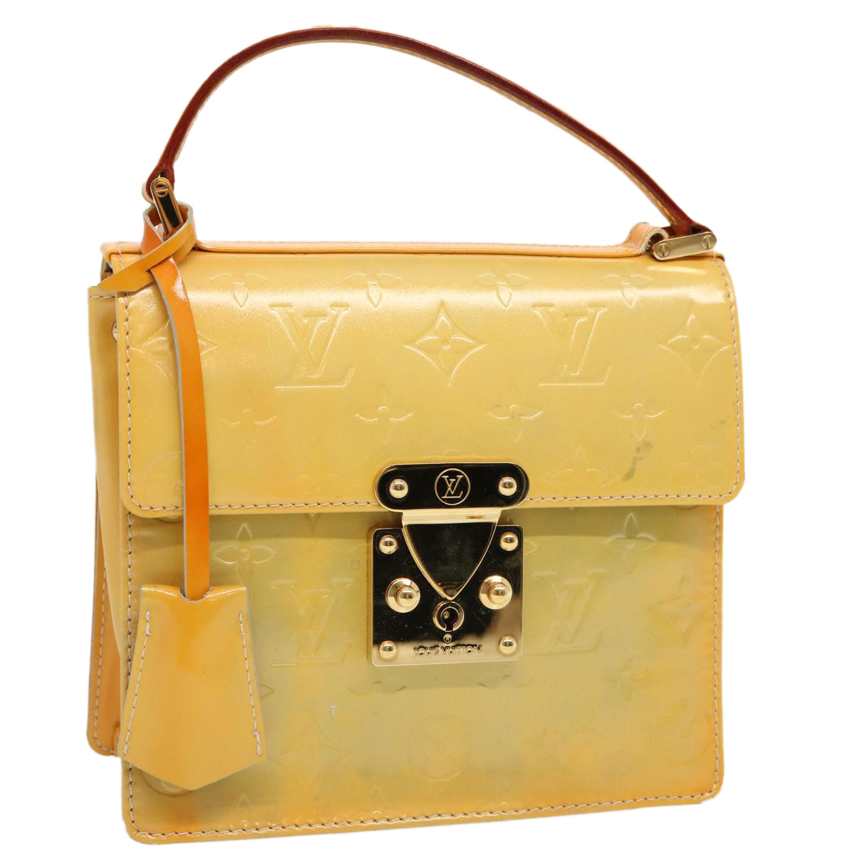 LOUIS VUITTON Monogram Vernis Spring street Hand Bag Gris M91029 LV 71070