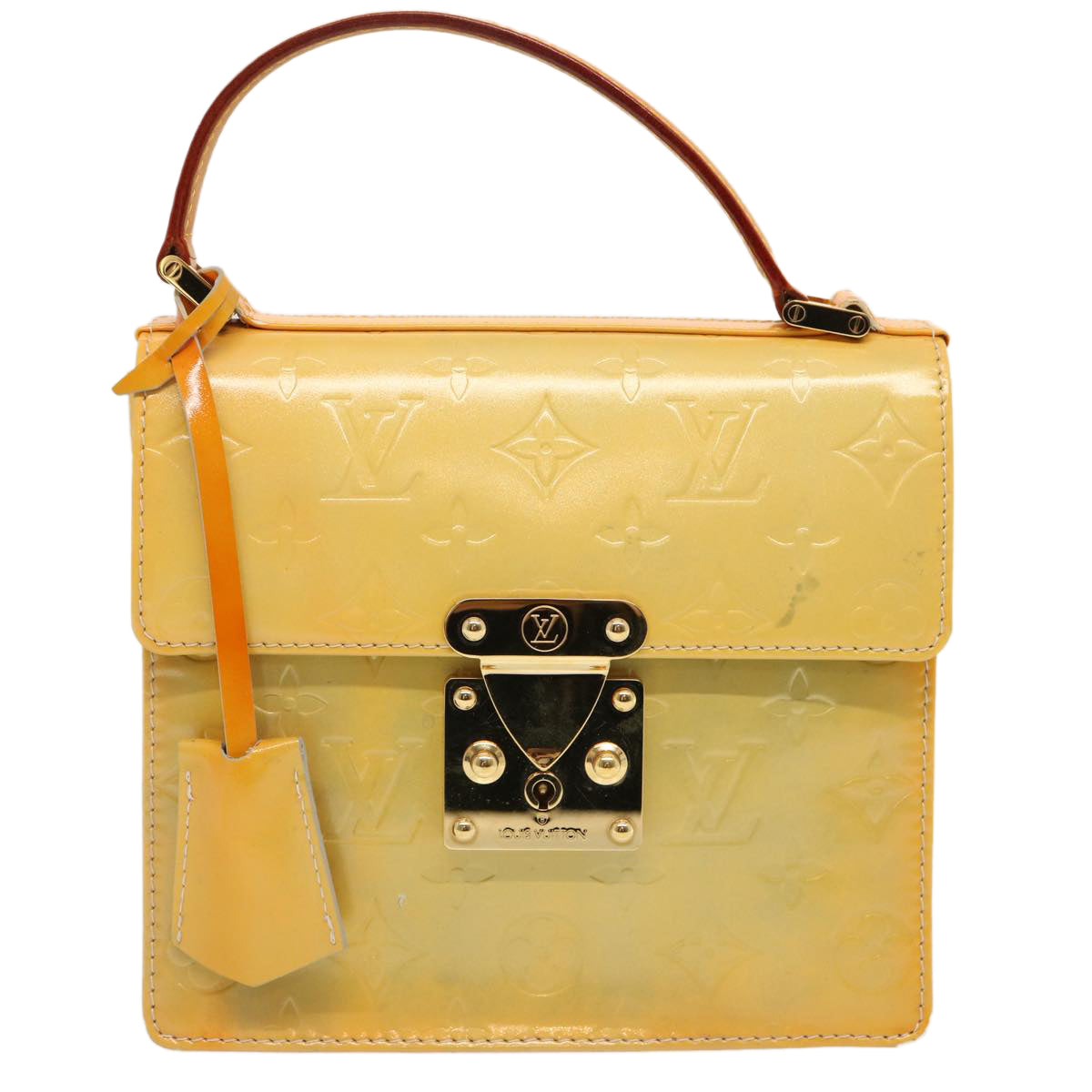 LOUIS VUITTON Monogram Vernis Spring street Hand Bag Gris M91029 LV 71070
