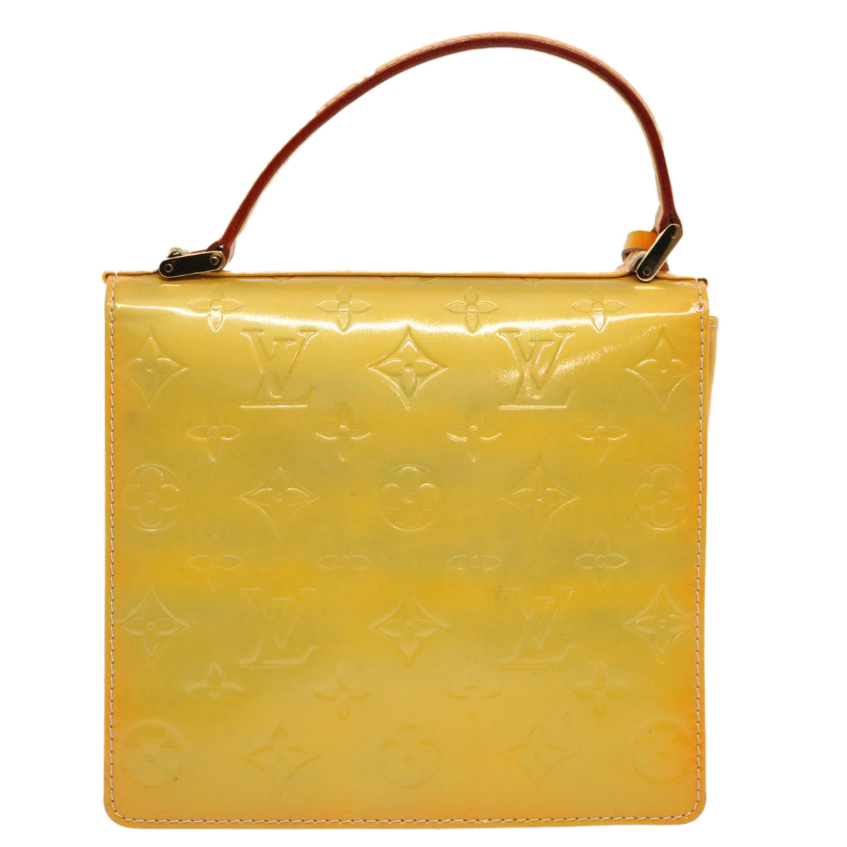 LOUIS VUITTON Monogram Vernis Spring street Hand Bag Gris M91029 LV 71070
