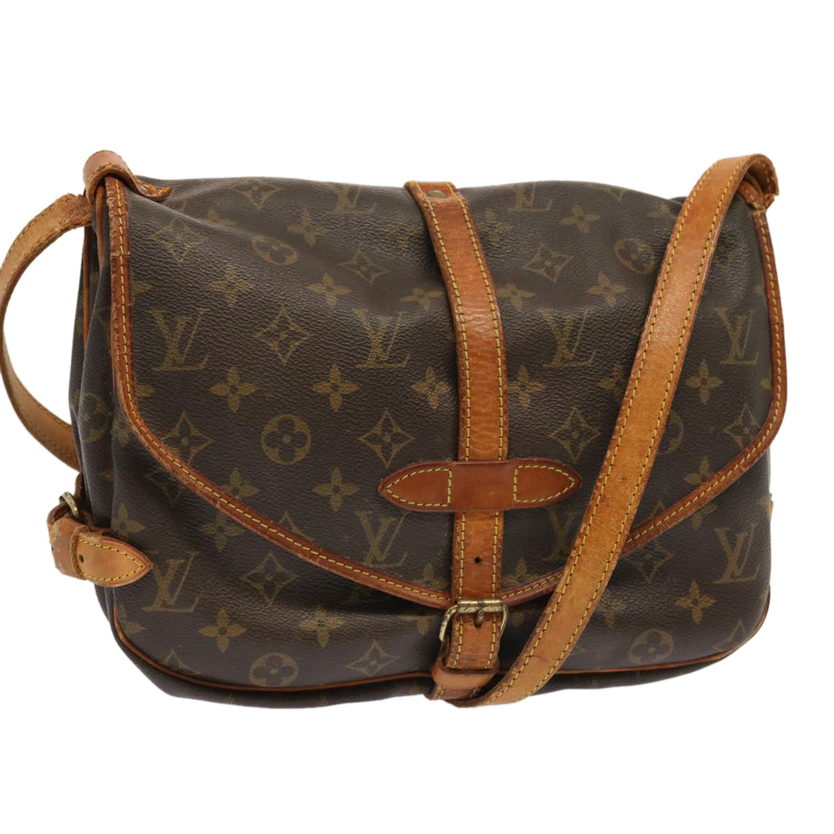 LOUIS VUITTON Monogram Saumur 30 Shoulder Bag M42256 LV 71080