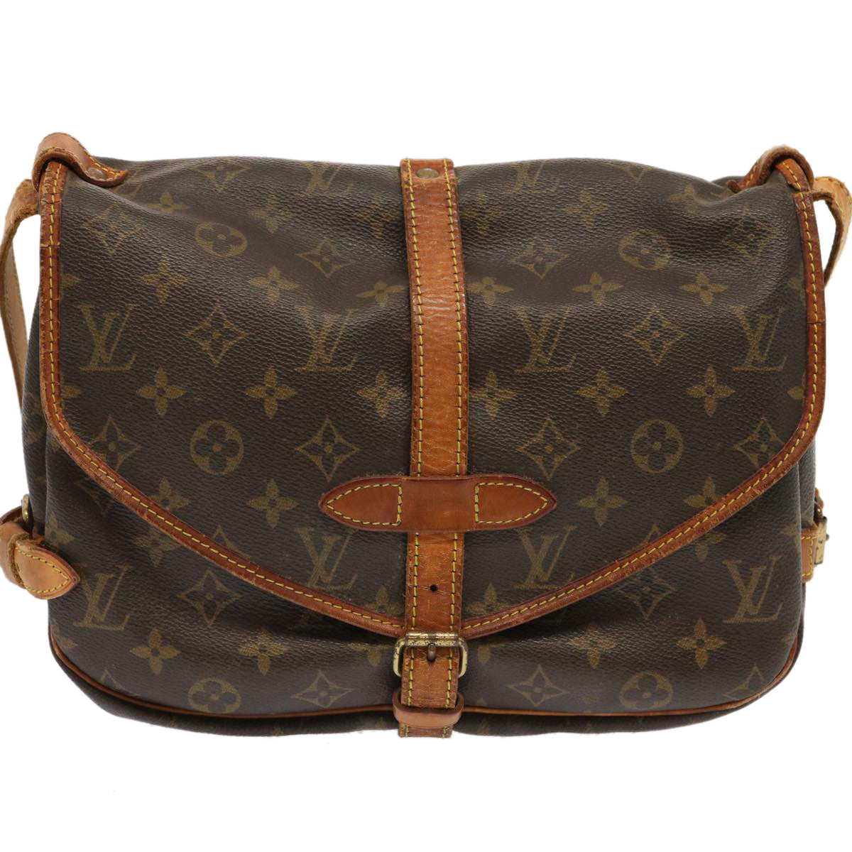 LOUIS VUITTON Monogram Saumur 30 Shoulder Bag M42256 LV 71080