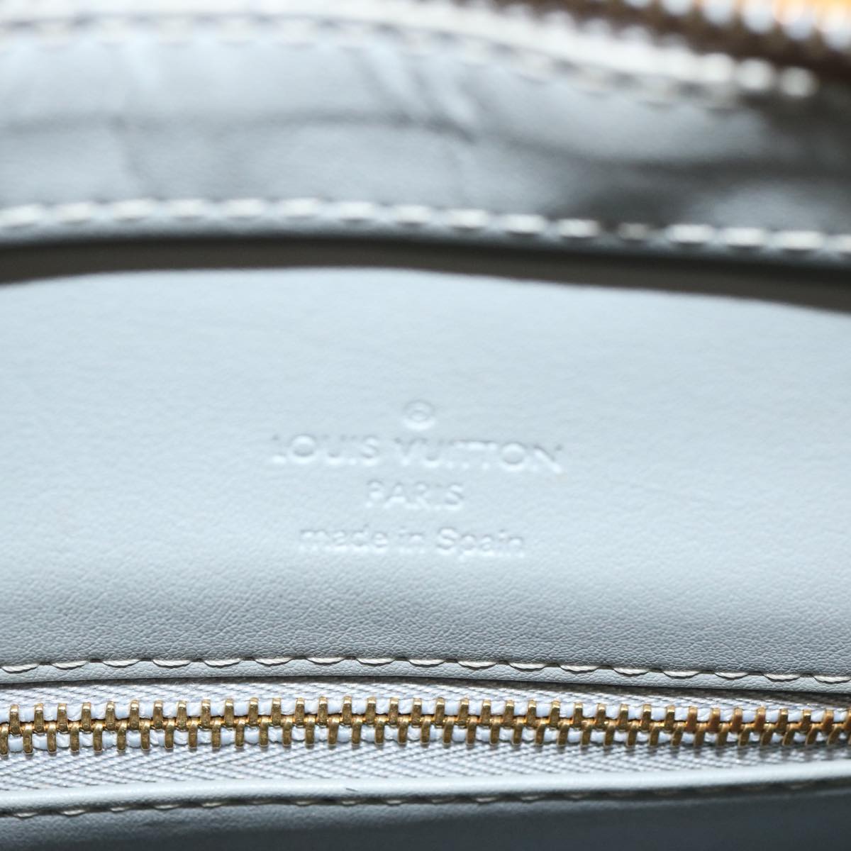 LOUIS VUITTON Monogram Vernis Houston Hand Bag Gris M91053 LV 71085