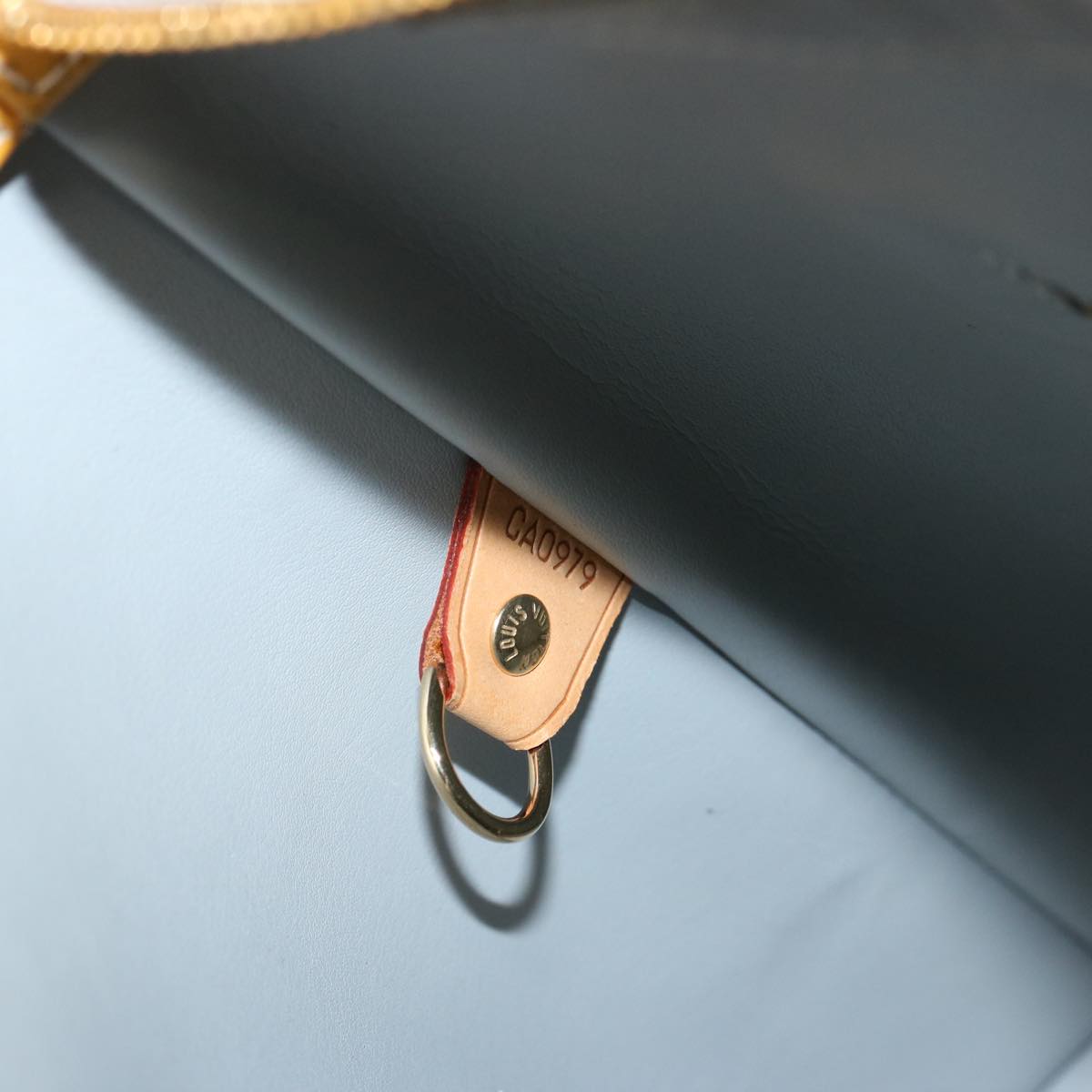 LOUIS VUITTON Monogram Vernis Houston Hand Bag Gris M91053 LV 71085