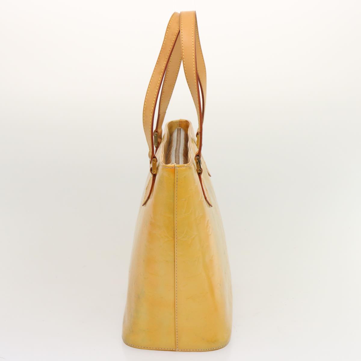 LOUIS VUITTON Monogram Vernis Houston Hand Bag Gris M91053 LV 71085