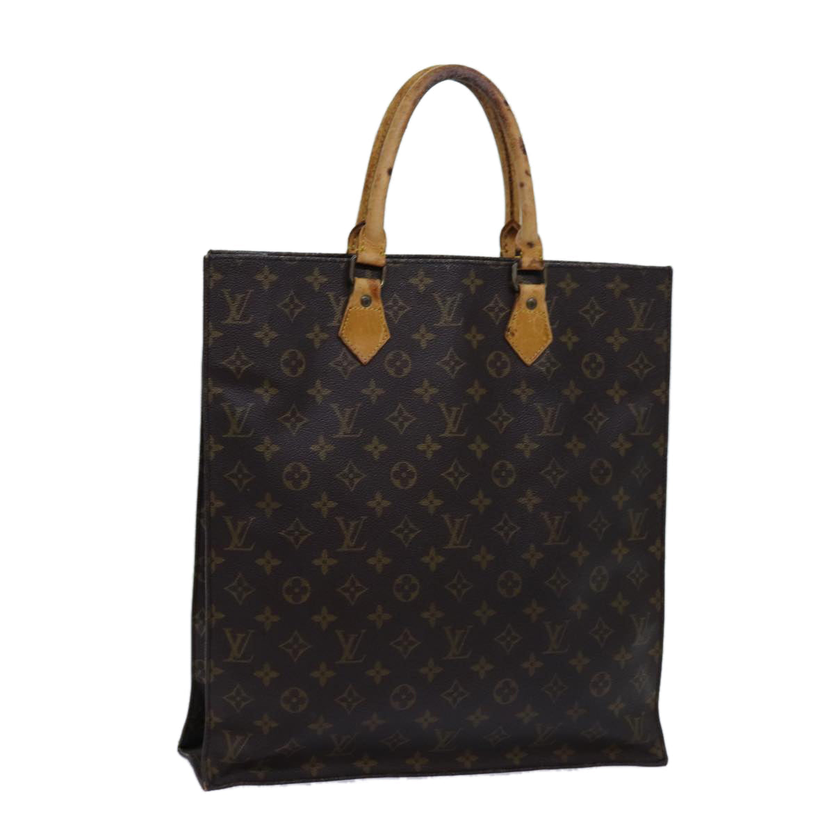 LOUIS VUITTON Monogram Sac Plat Hand Bag M51140 LV 71089