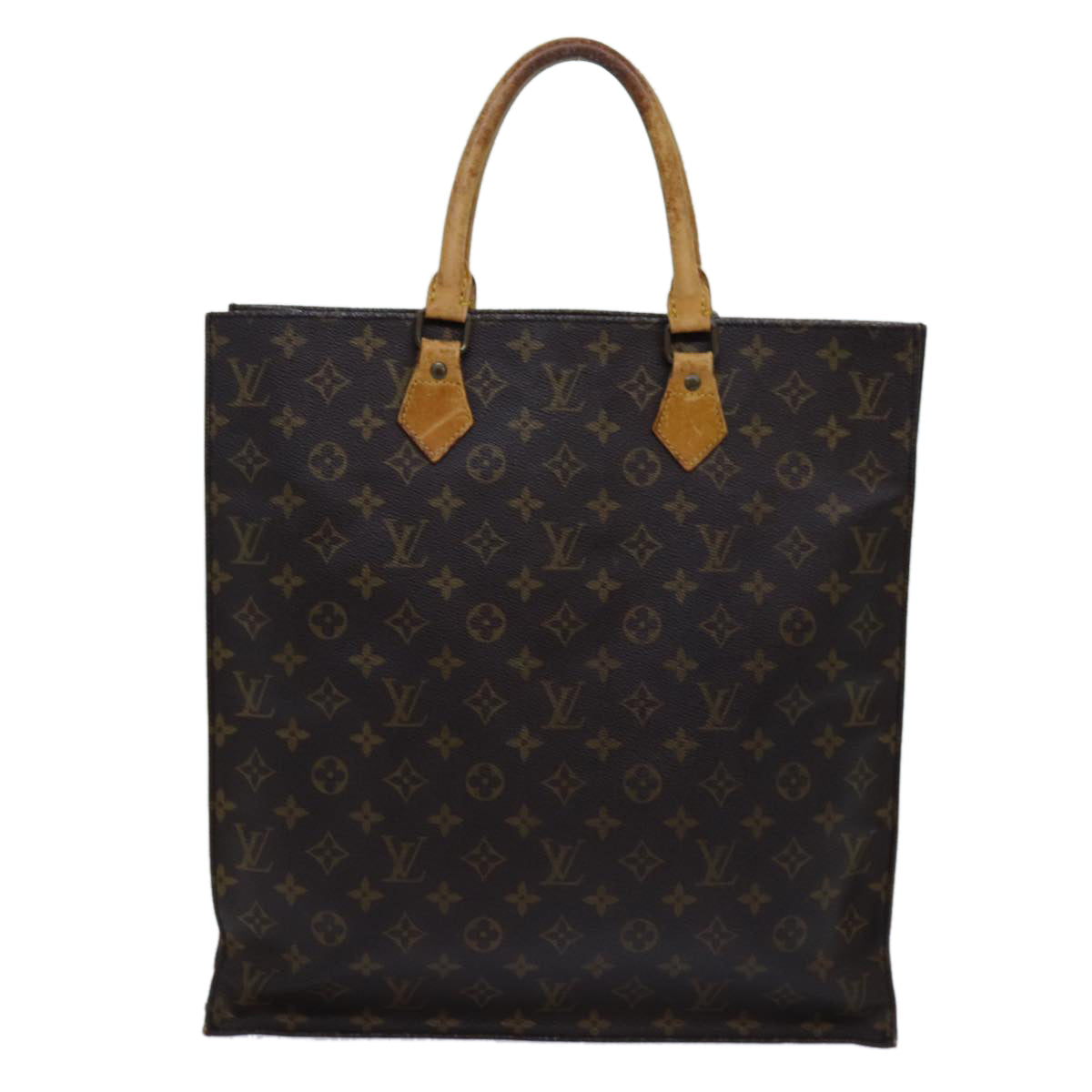 LOUIS VUITTON Monogram Sac Plat Hand Bag M51140 LV 71089