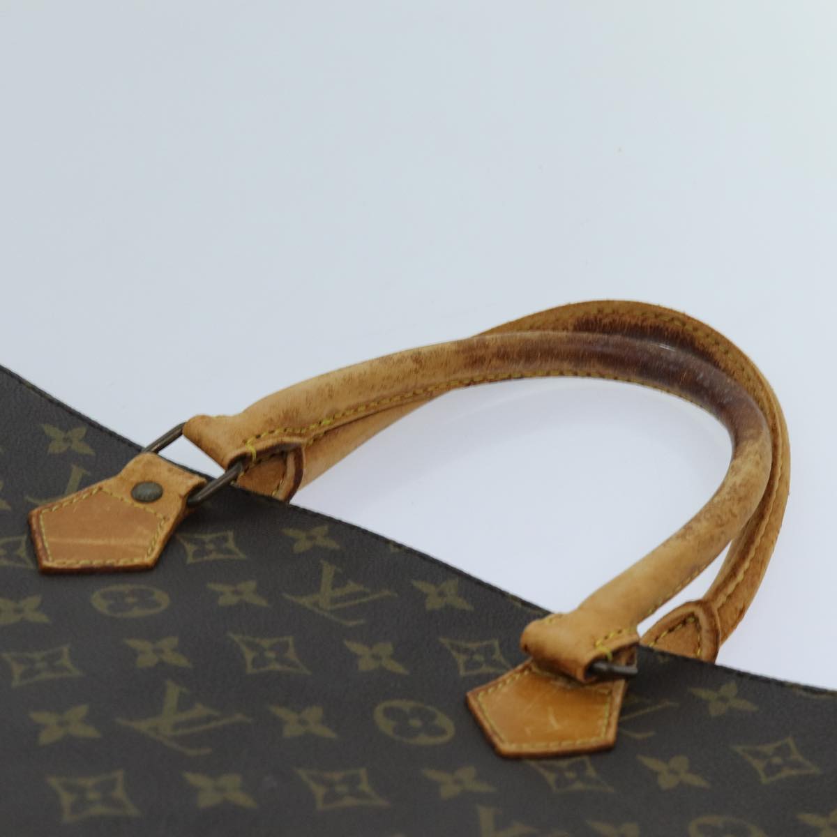 LOUIS VUITTON Monogram Sac Plat Hand Bag M51140 LV 71089